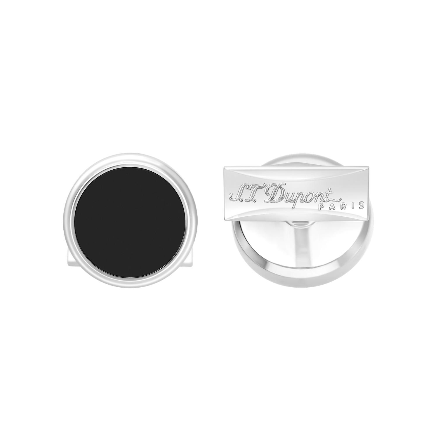 DUPONT - 005576 - Round cufflinks black - Luxury accessories