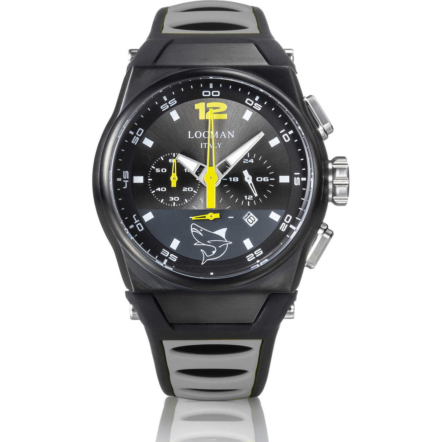 LOCMAN - 0555K07S-BKGYLISA - Men's - 0555K07S-BKGYLISA - New Sea Men's Chronograph Watch