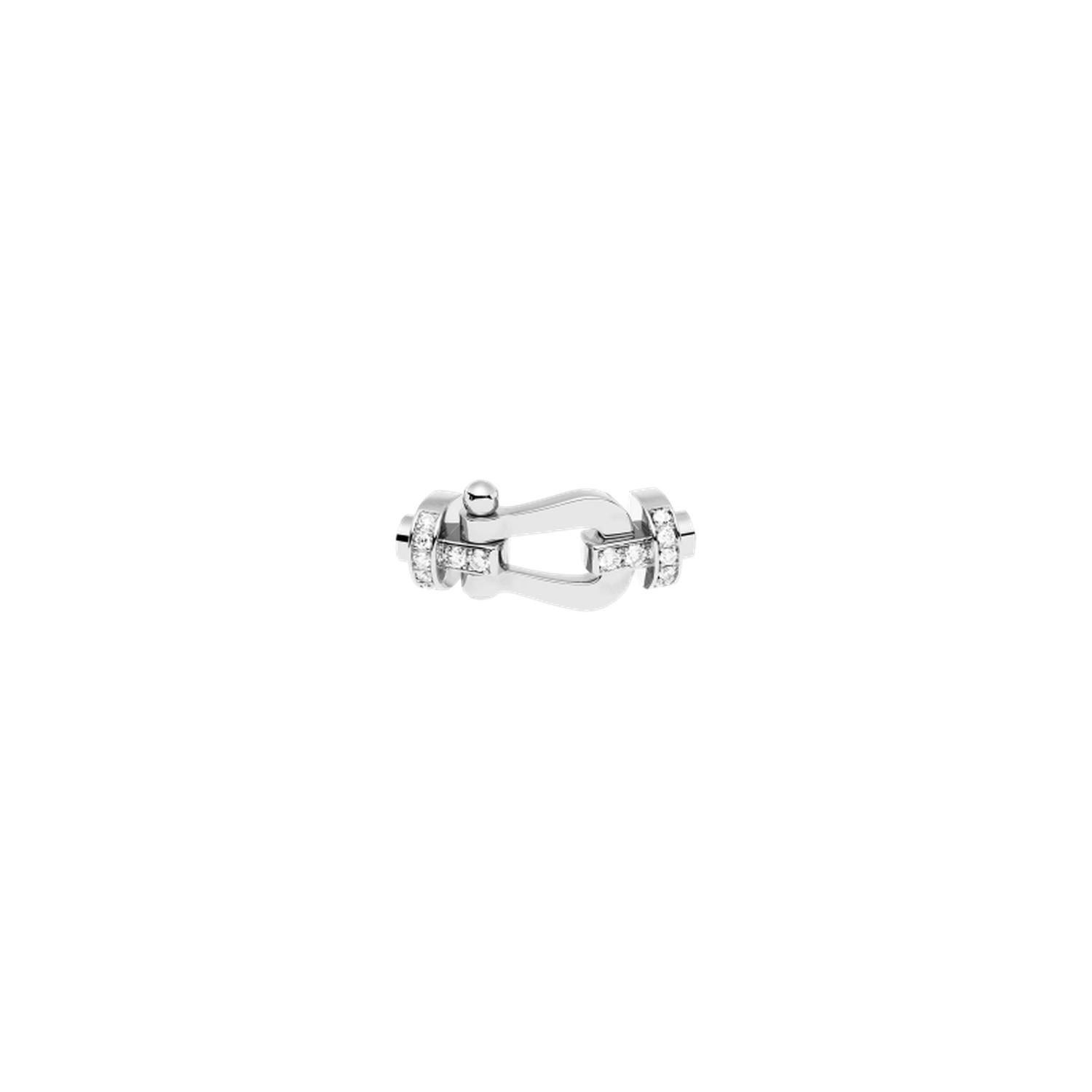 Fred - 0B0026 - FORCE 10 BUCKLE IN WHITE GOLD AND DIAMONDS, LARGE MODEL