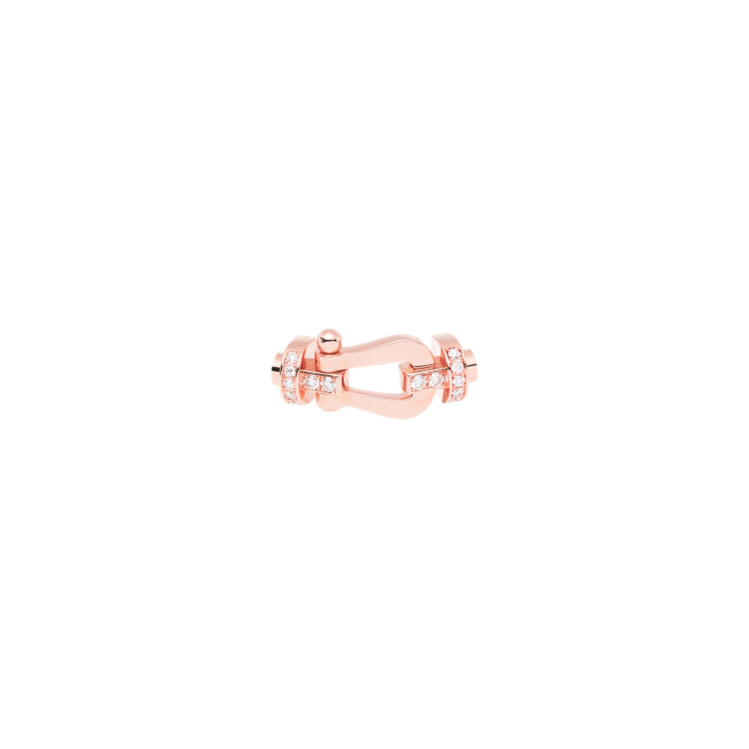 Fred - 0B0030 - 18K ROSE GOLD BUCKLE WITH DIAMONDS, LARGE MODEL