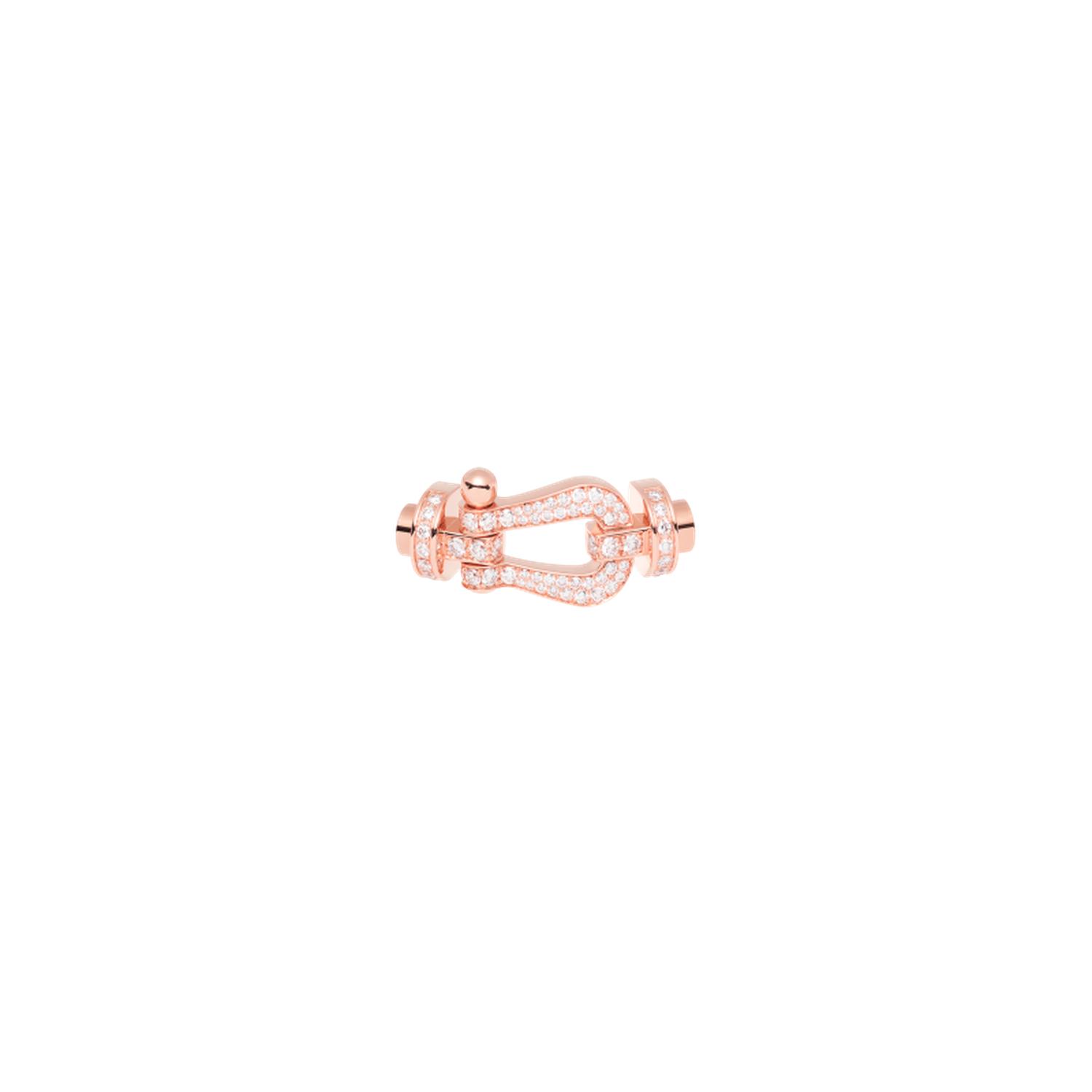 Fred - 0B0049 - FORCE 10 BUCKLE IN ROSE GOLD AND DIAMONDS, LARGE MODEL