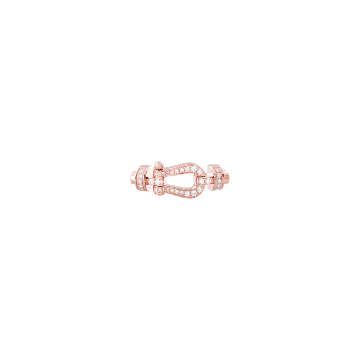Fred - 0B0074 - FORCE 10 BUCKLE IN ROSE GOLD AND DIAMONDS, MEDIUM MODEL