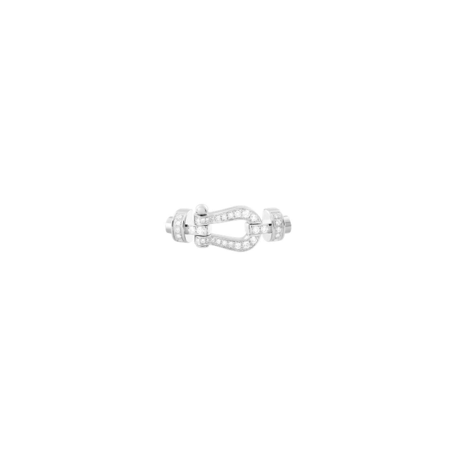 Fred - 0B0077 - WHITE GOLD AND DIAMOND PAVÉ BUCKLE MEDIUM MODEL