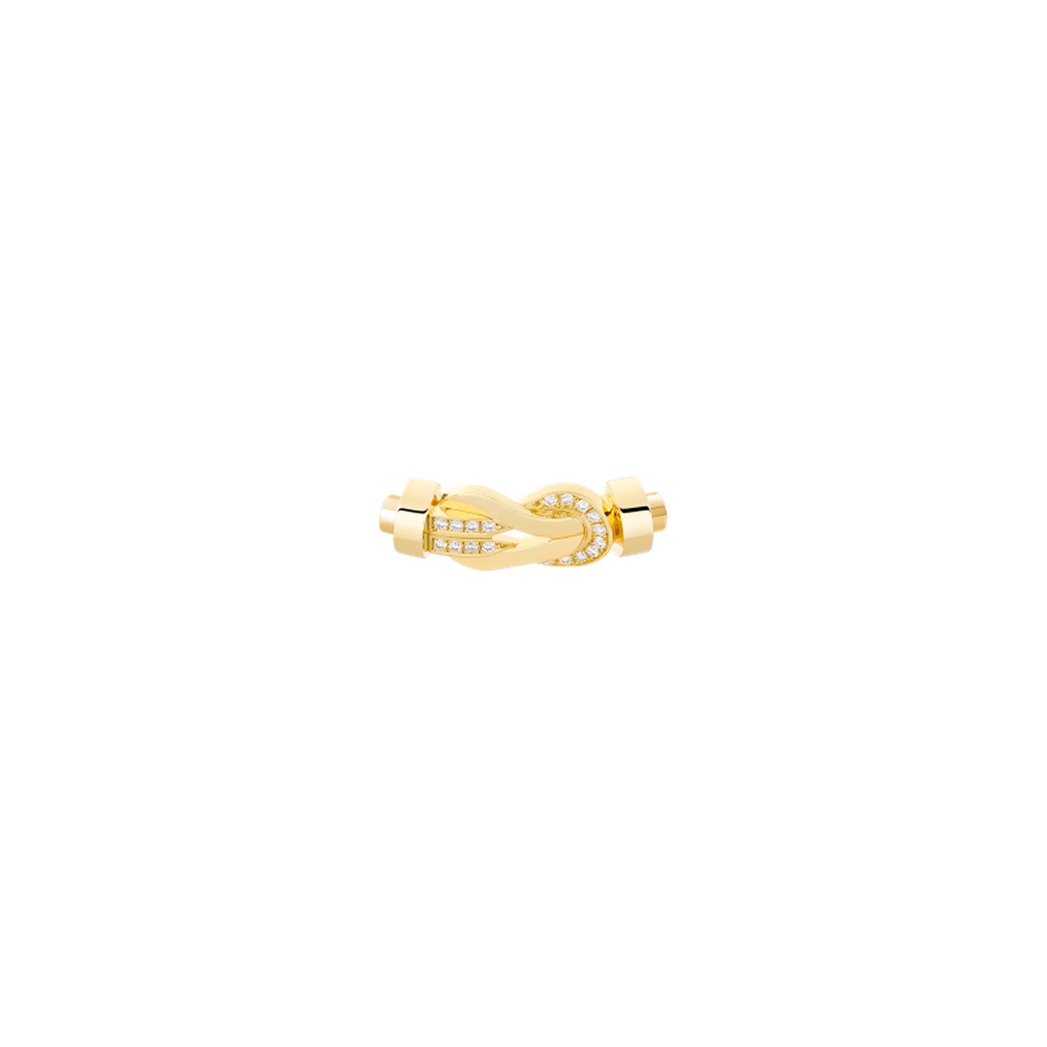 Fred - 0B0107 - CHANCE INFINIE BUCKLE IN YELLOW GOLD AND DIAMONDS, MEDIUM MODEL