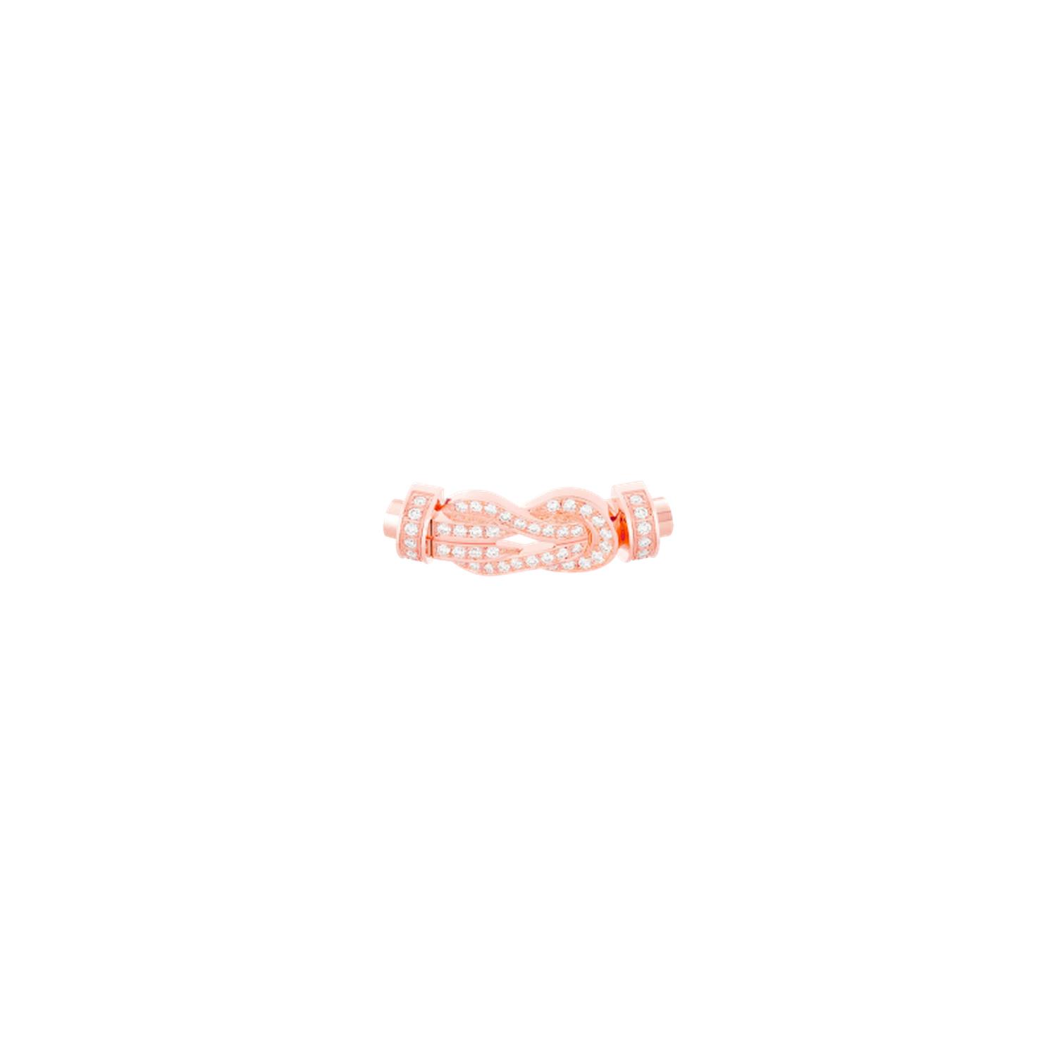 Fred - 0B0111 - CHANCE INFINIE BUCKLE IN ROSE GOLD FULL PAVÉ DIAMONDS MEDIUM MODEL