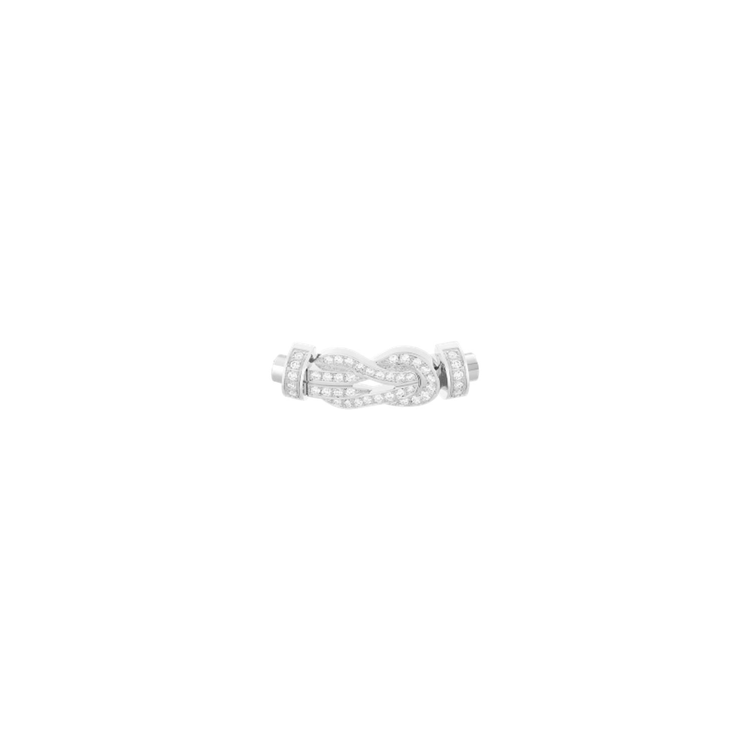 Fred - 0B0112 - CHANCE INFINIE BUCKLE IN WHITE GOLD AND DIAMONDS, MEDIUM MODEL