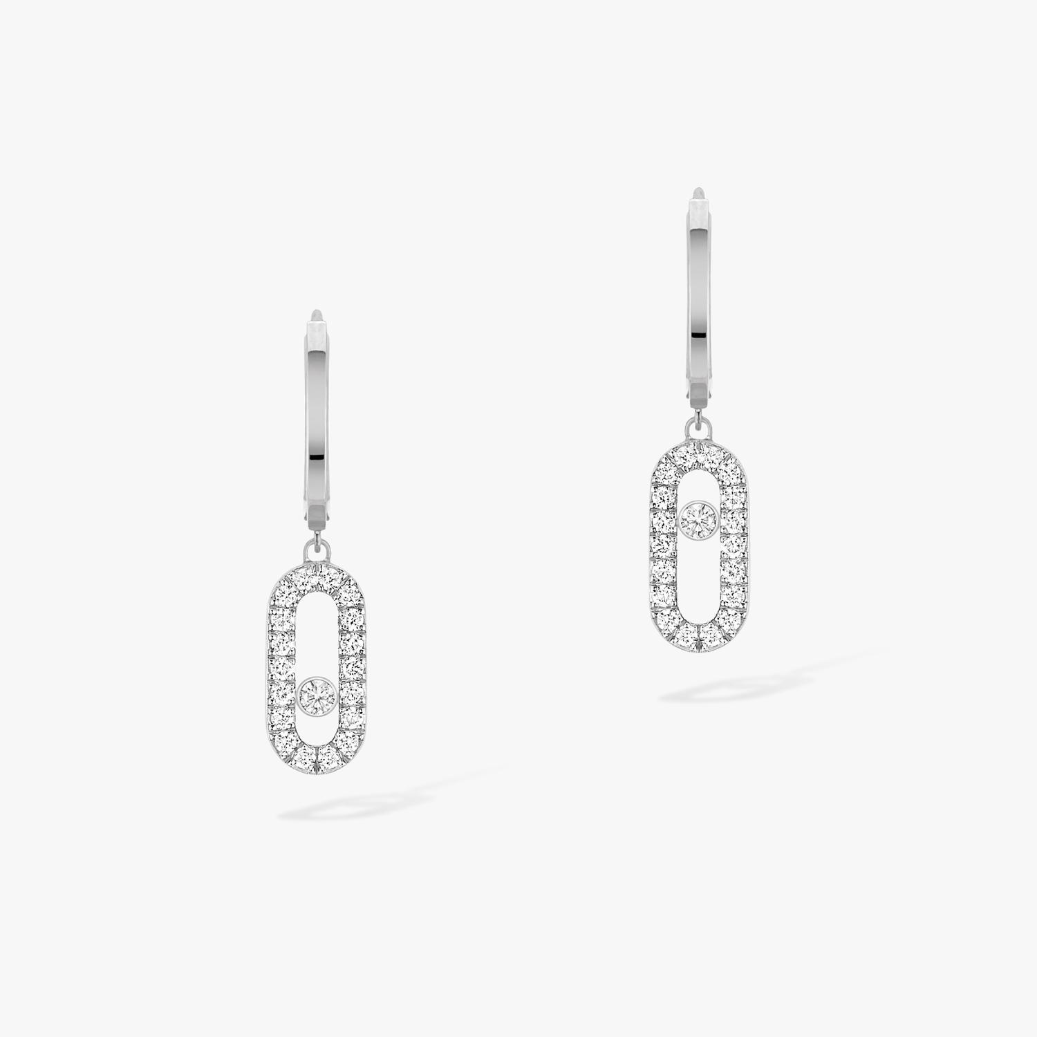 Messika - 12037-WG - Move Uno Hoop Earrings