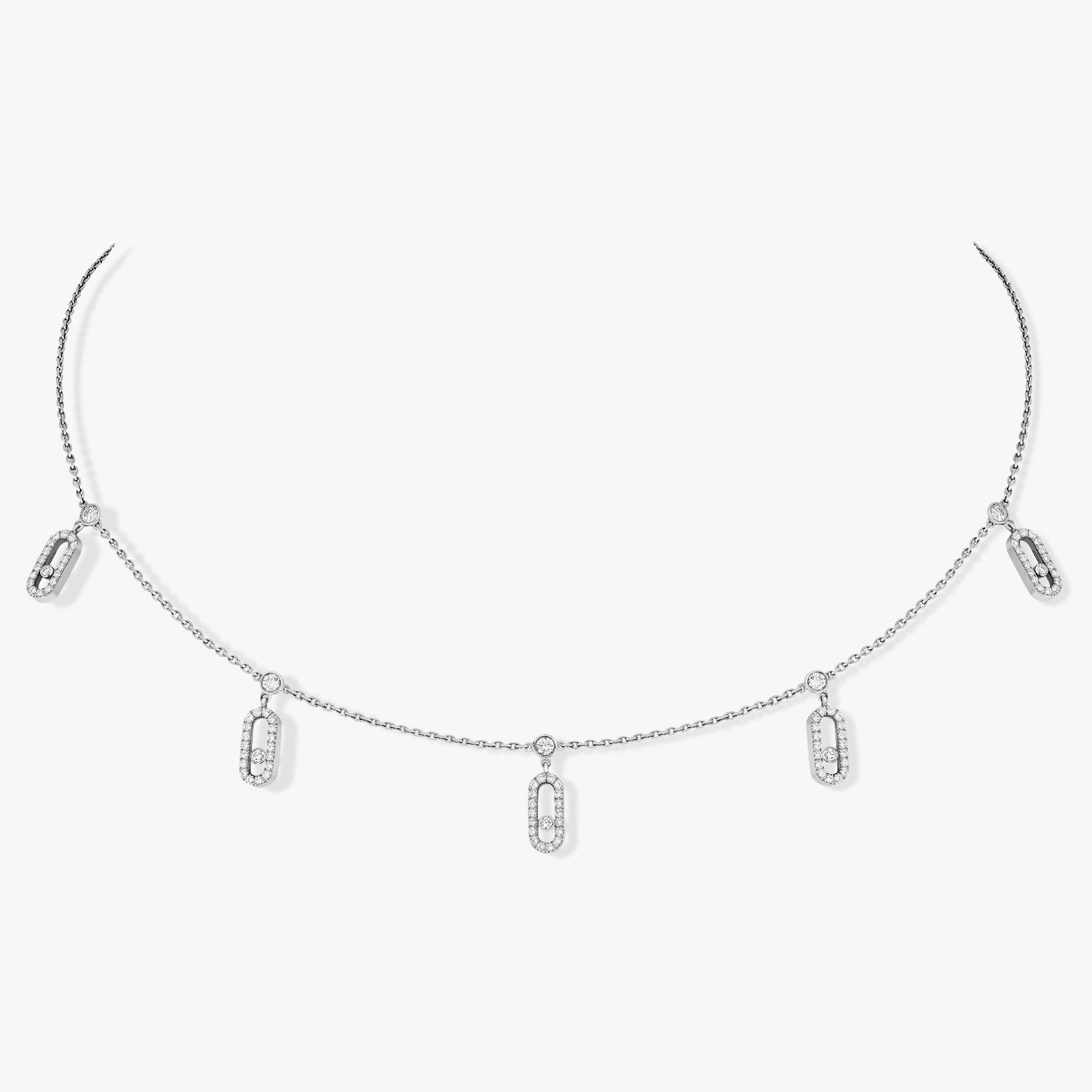 Messika - 12150-WG - Move Uno Pavé Drop Pendant Choker