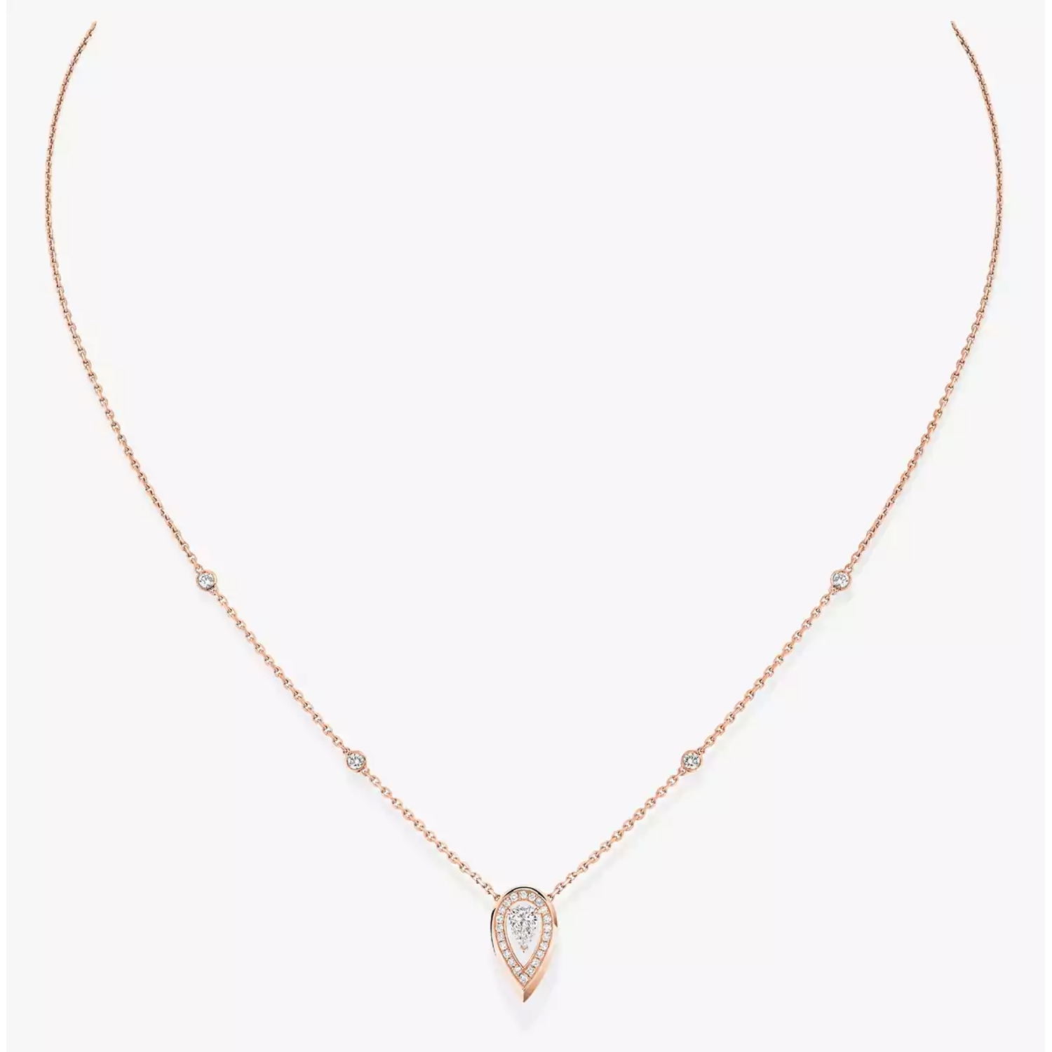 MESSIKA - 12611-PG - Fiery 0.10 carat - Rose Gold Diamond Necklace