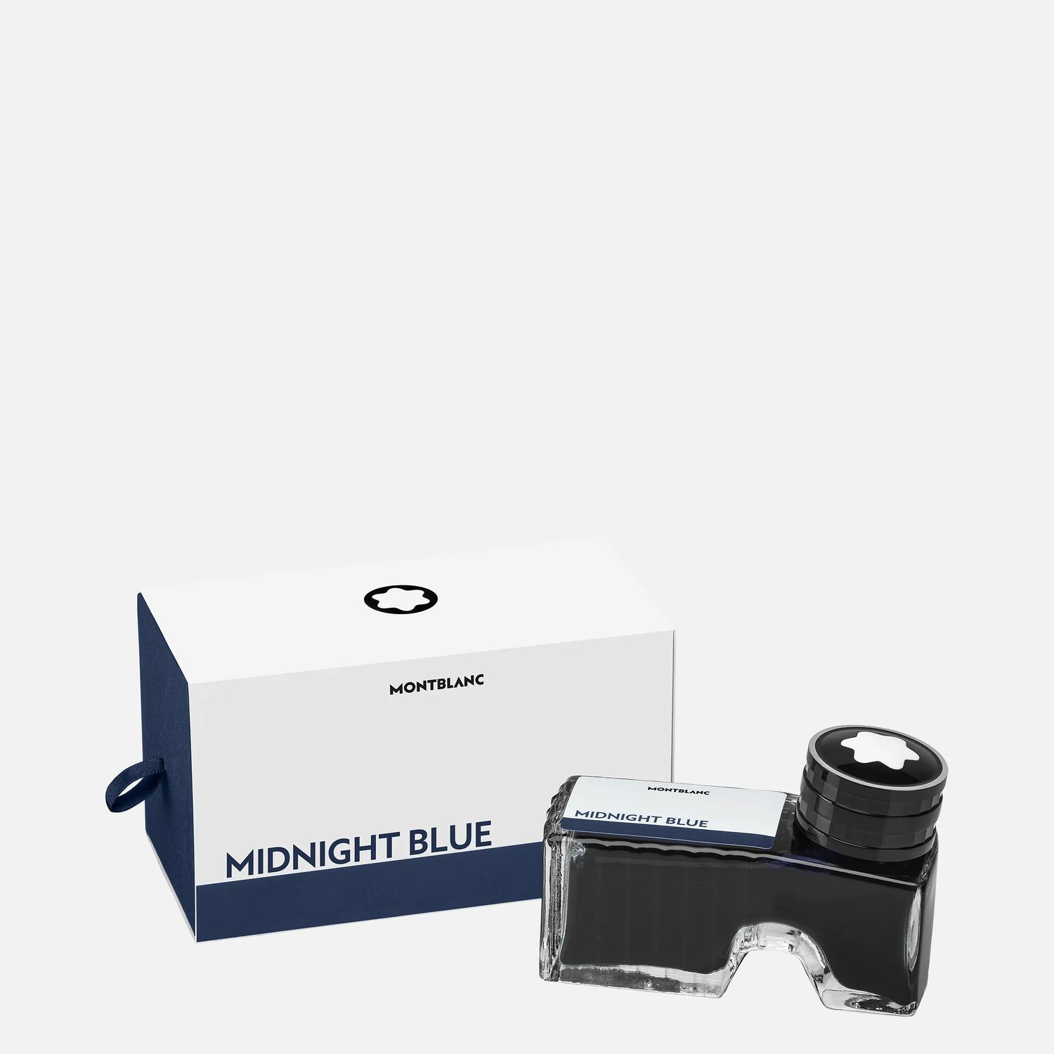 Mont Blanc - 128186 - Boccetta d’inchiostro, Midnight Blue (nero blu)