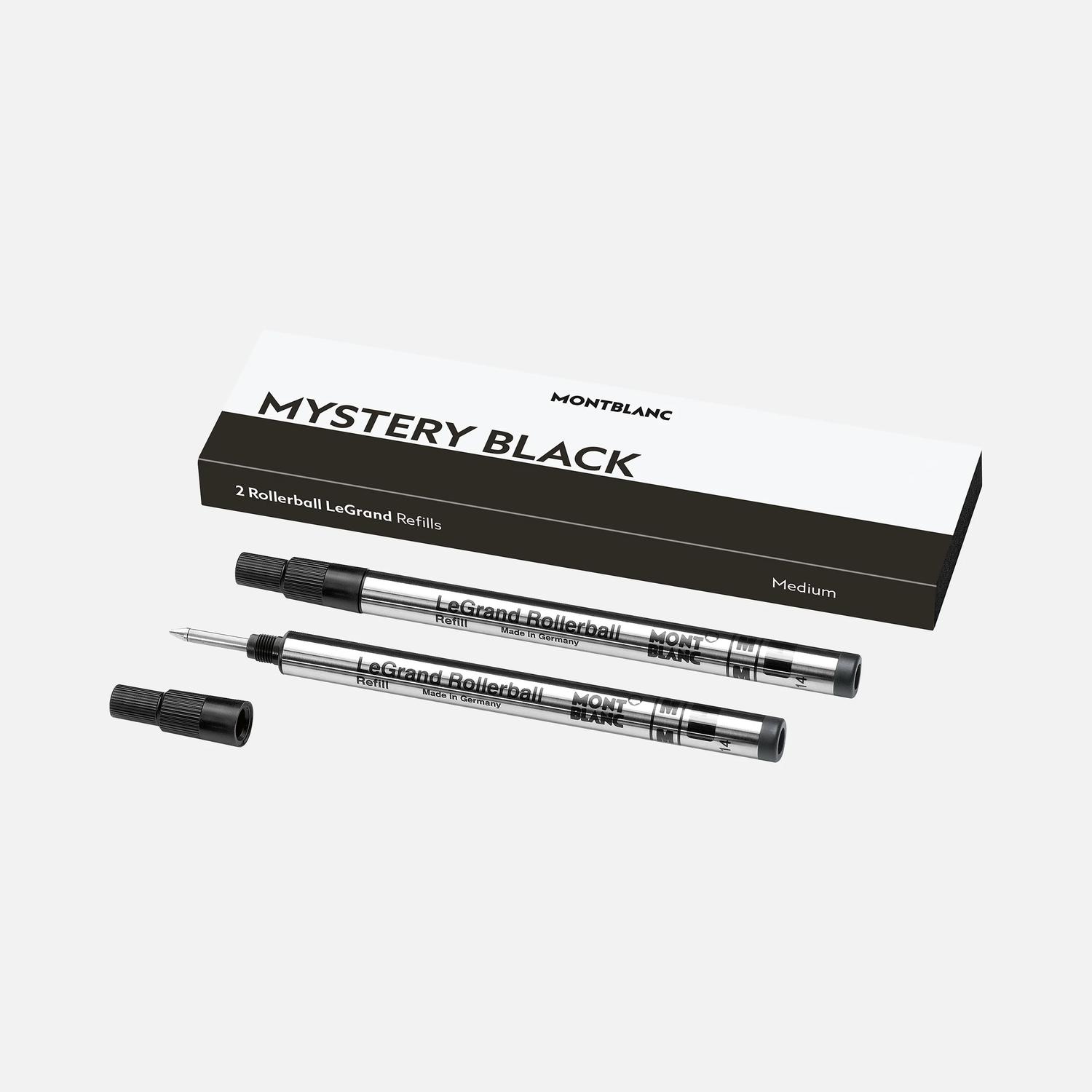 Mont Blanc - 128225 - 2 refill (M) per roller LeGrand Broad Mystery Black (nero)