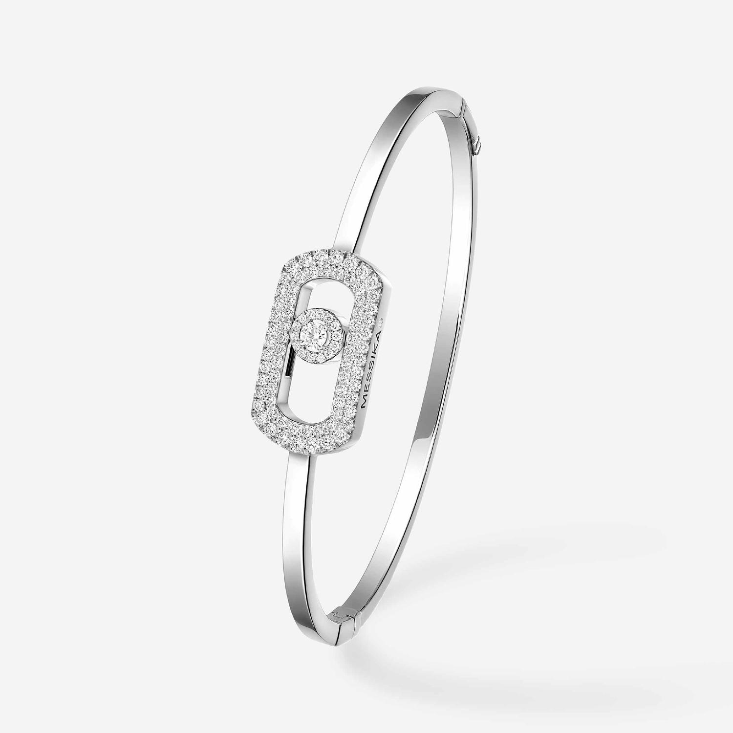 Messika - 13428-WG - So Move Pavé Bangle