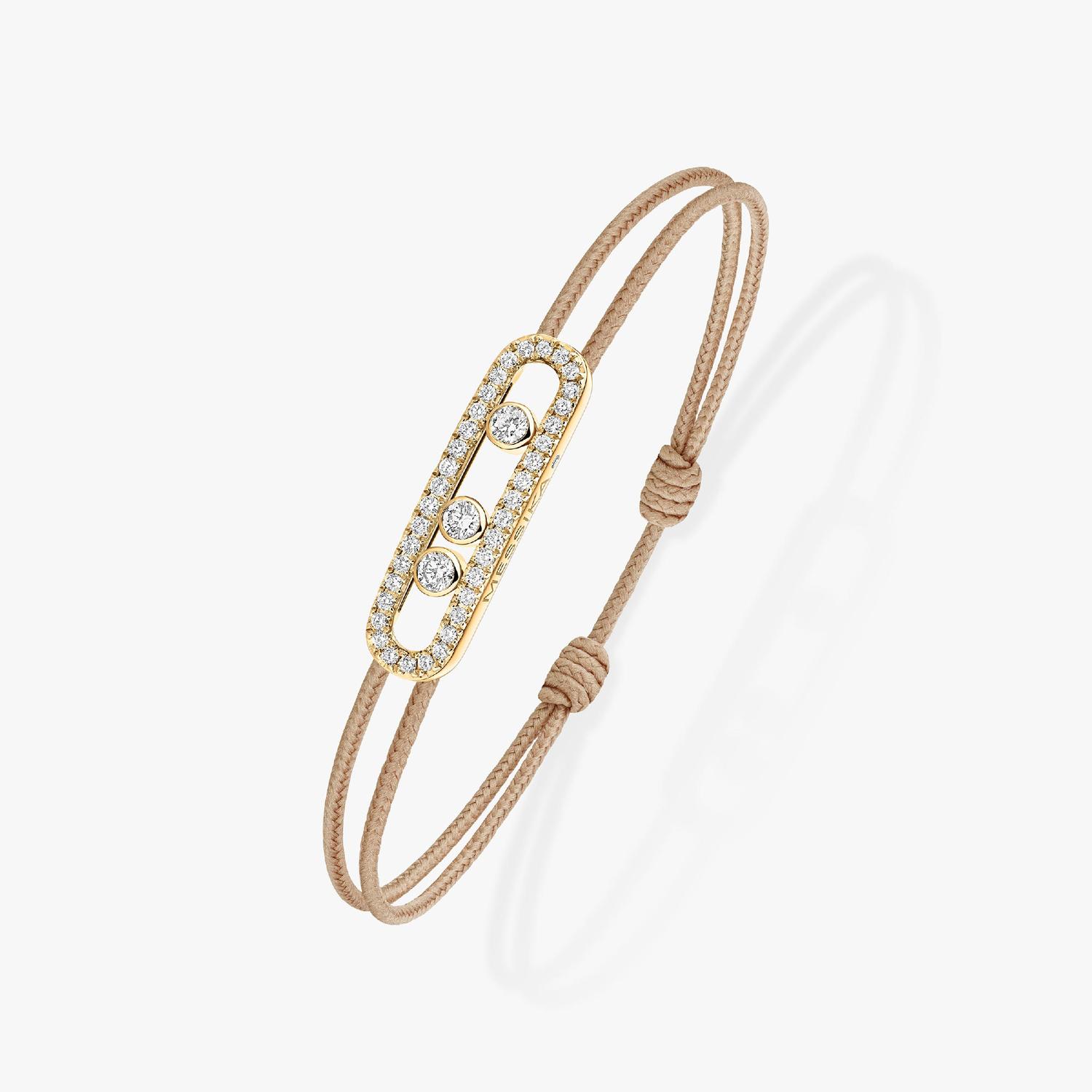 Messika - 14102-YG - CARE(S) Beige Pavé Cord Bracelet