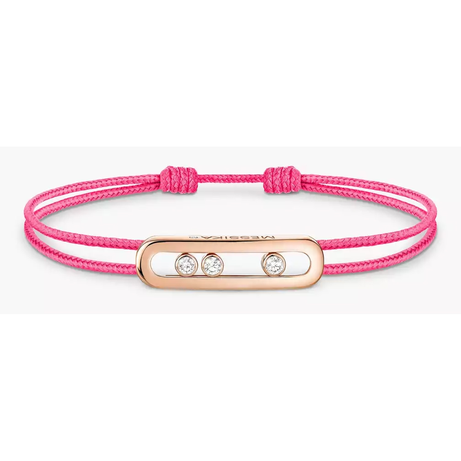 MESSIKA - 14658-PG - CARE(S) Pink Cord - Rose Gold Diamond Bracelet
