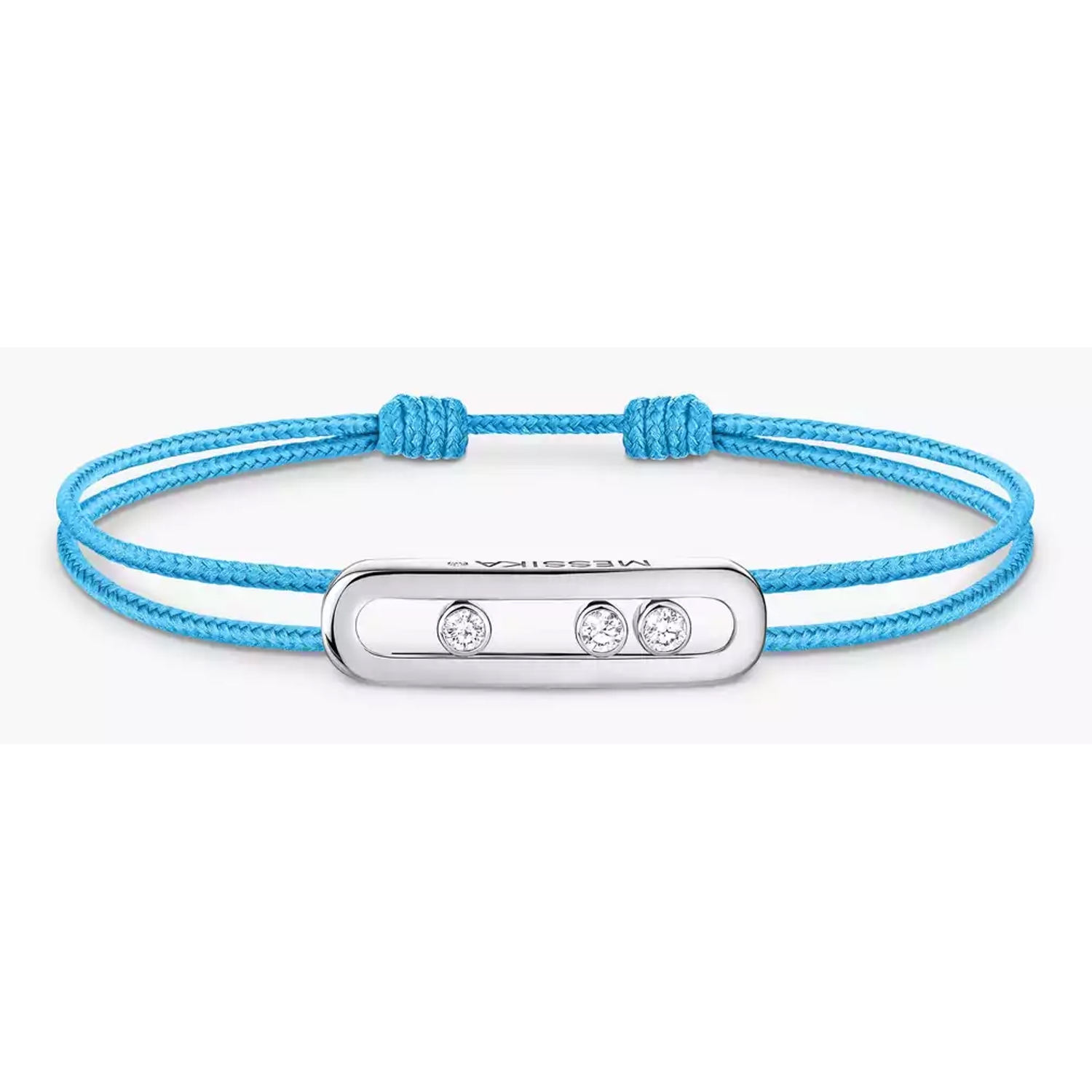 MESSIKA - 14661-WG - CARE(S) Blue Cord - White Gold Diamond Bracelet