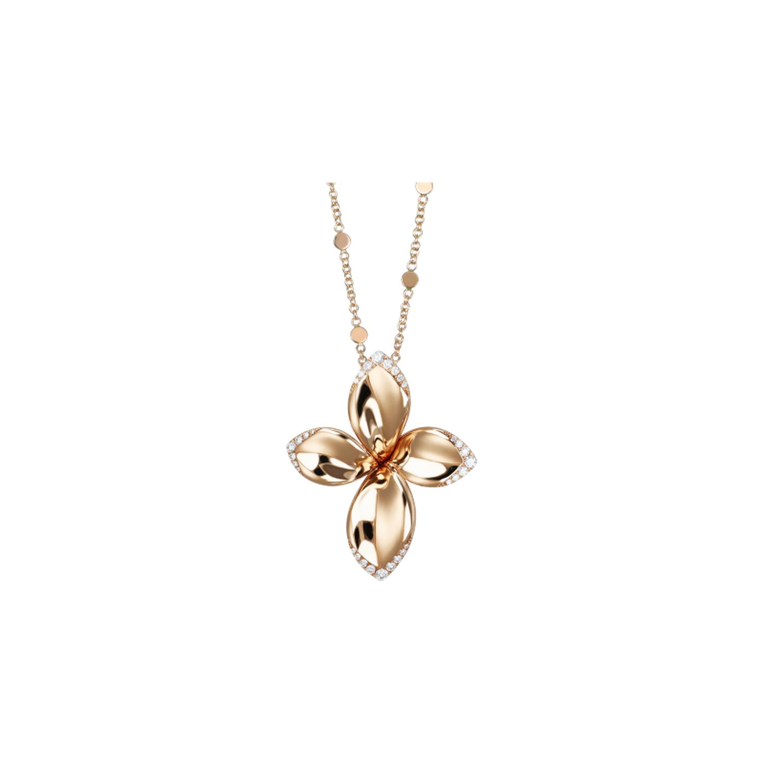 PASQUALE BRUNI - 16454R - SECRET GARDENS NECKLACE IN ROSE GOLD AND DIAMONDS