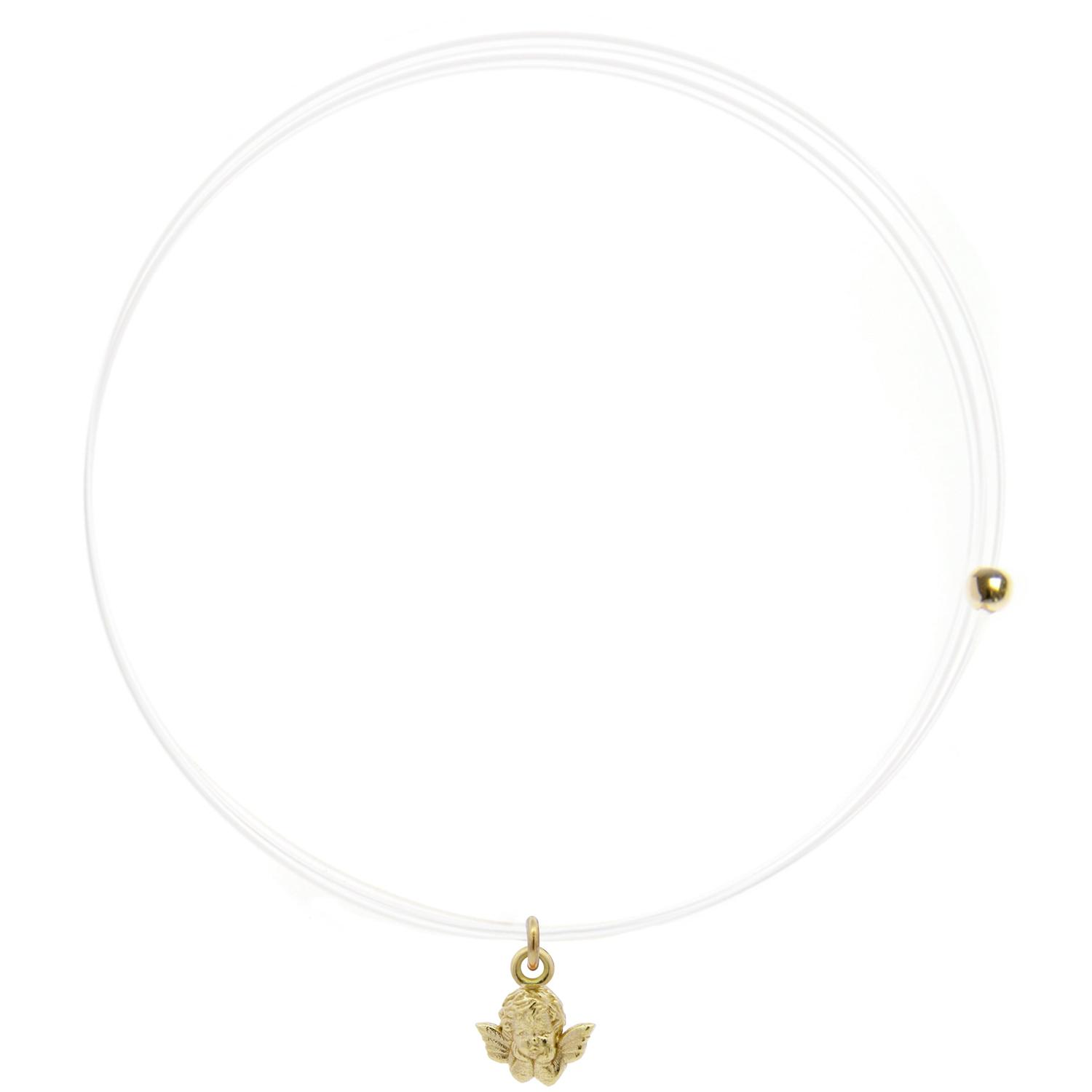 Rue Des Mille - 18KGRLNZANG - Lenza Choker with Angel - 18KT GOLD