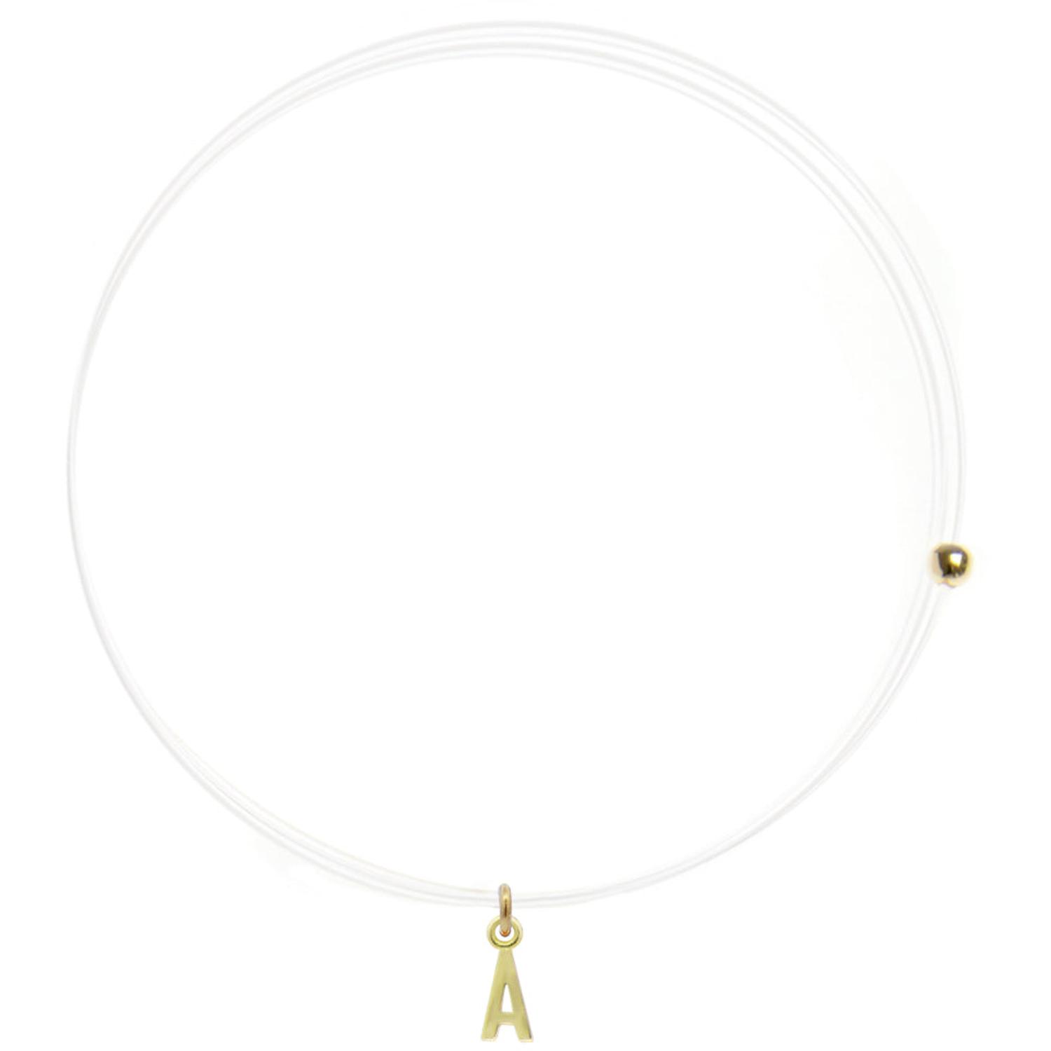 Rue Des Mille - 18KGRLNZINIZA - Lenza Necklace with Letter - 18KT Gold