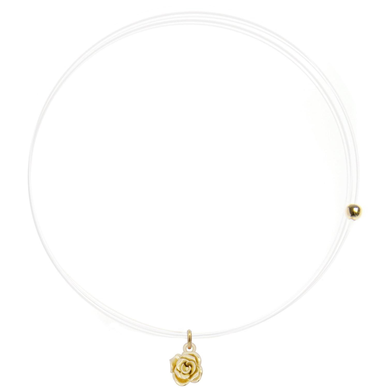 Rue Des Mille - 18KGRLNZROS - Lenza choker with rose - 18KT GOLD