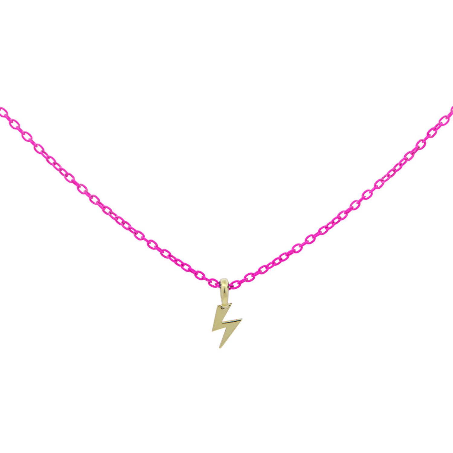 Rue Des Mille - 18KGRVK1FUL - Lightning Bolt Chain Choker with Paint - 18KT GOLD