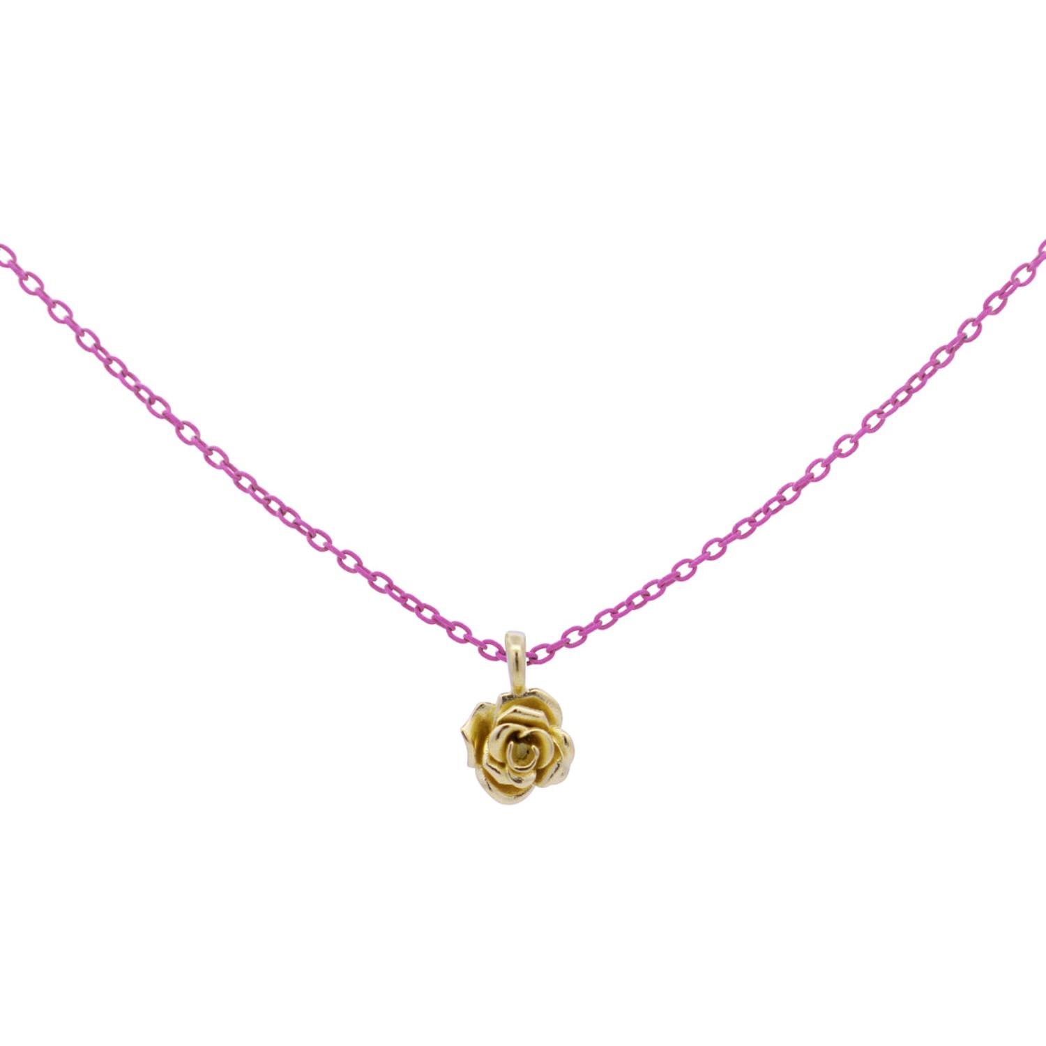 Rue Des Mille - 18KGRVK6ROS - Pink Chain Choker with Paint - 18KT GOLD