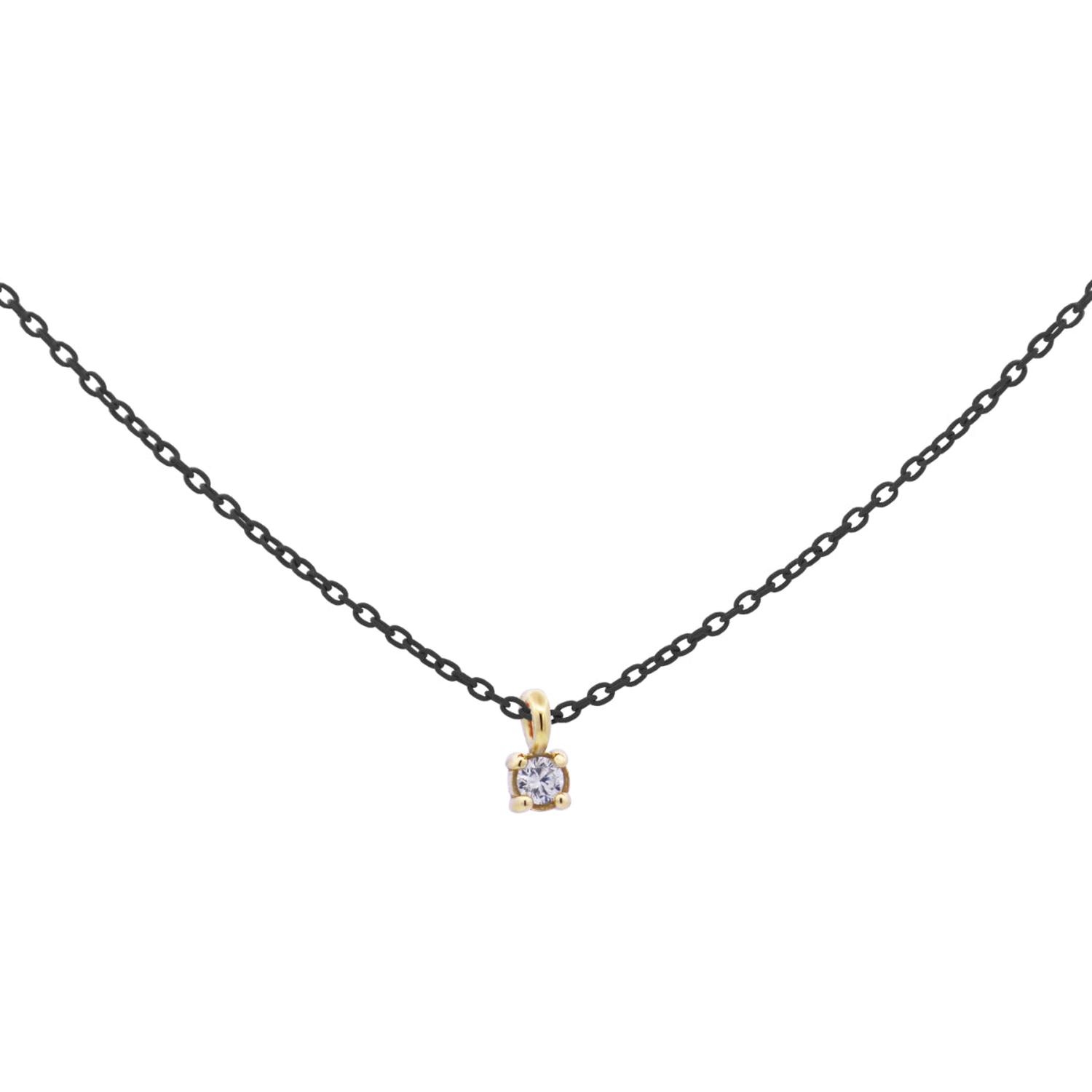Rue Des Mille - 18KGRVK8DCAST - Chain necklace with varnish and Lab Grown Diamonds - 18KT GOLD
