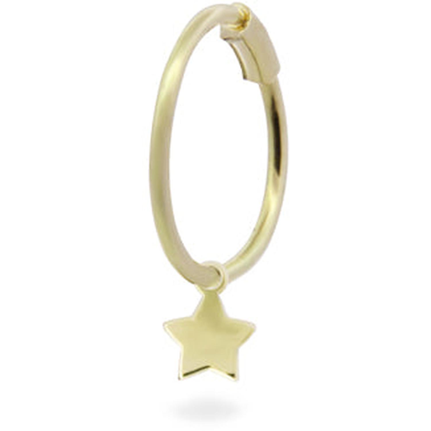 Rue Des Mille - 18KOR04 - Mini Star Hoop Single Earring - 18KT Gold