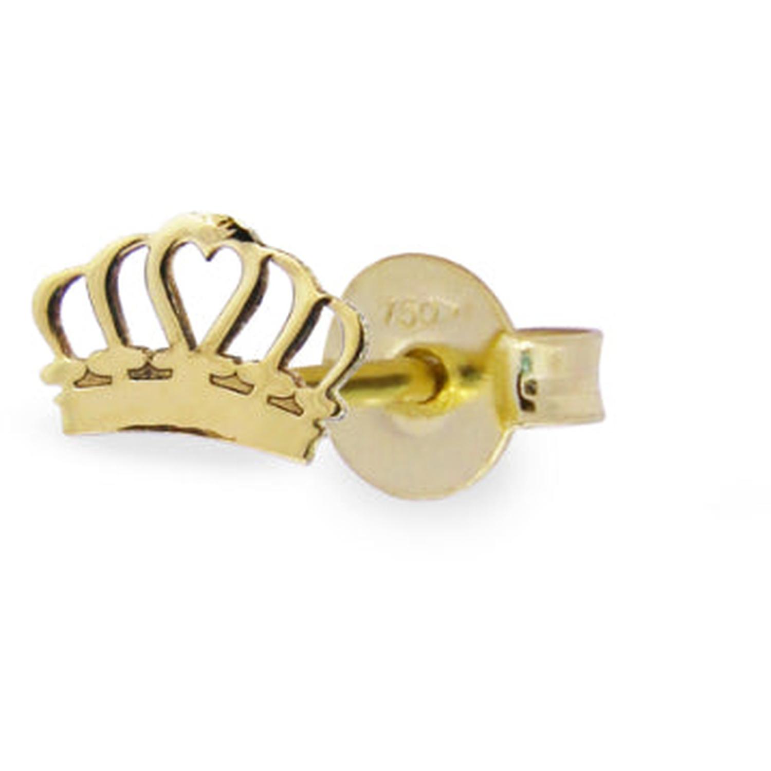 Rue Des Mille - 18KORLOBCWN - Single crown lobe earring - 18KT GOLD