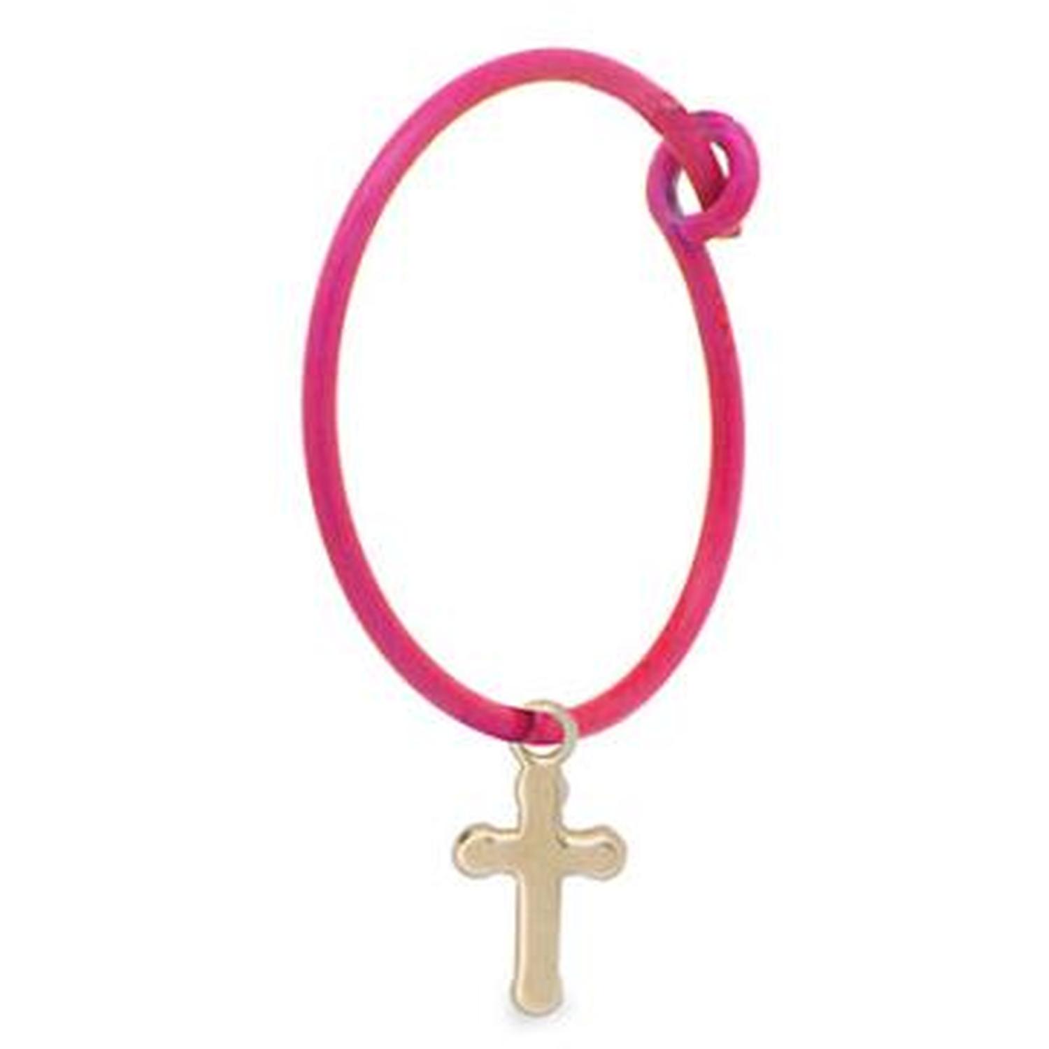 Rue Des Mille - 18KORV04 - Mono Orecchino Fucsia Croce