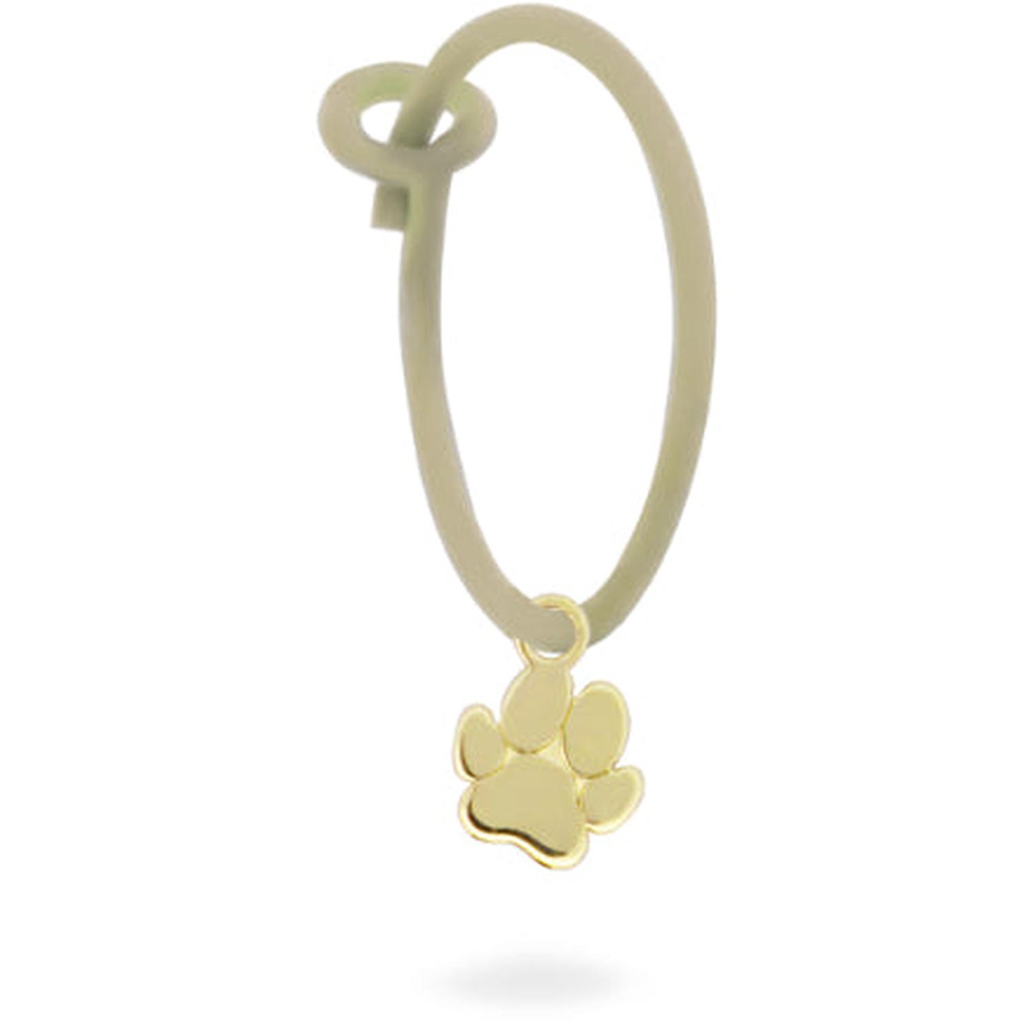 Rue Des Mille - 18KORVK5ZAM - Single Paw Hoop Earring in Patent Leather - 18KT Gold