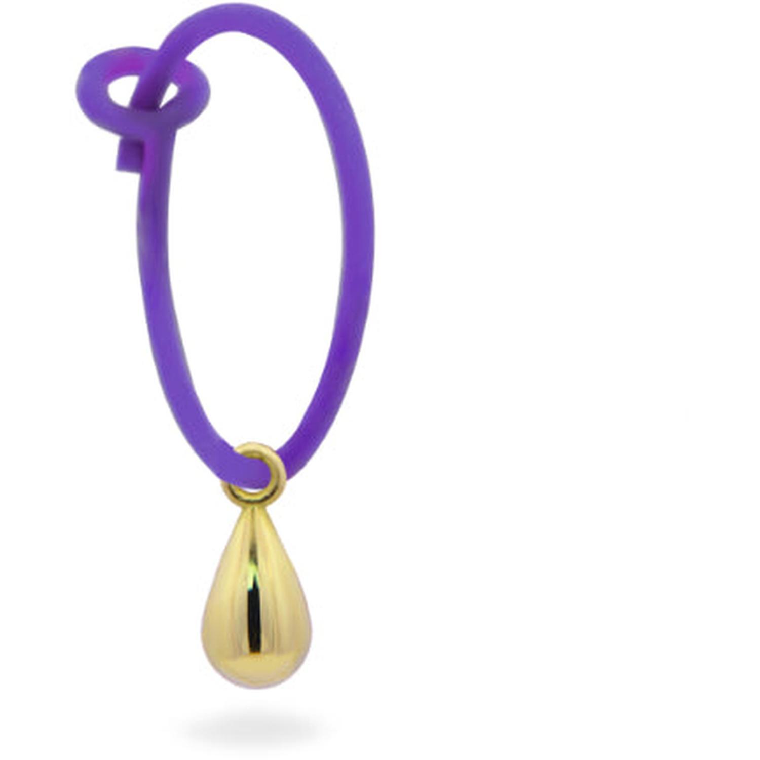 Rue Des Mille - 18KORVK7GOC - Single Drop Hoop Earring in Paint - 18KT Gold