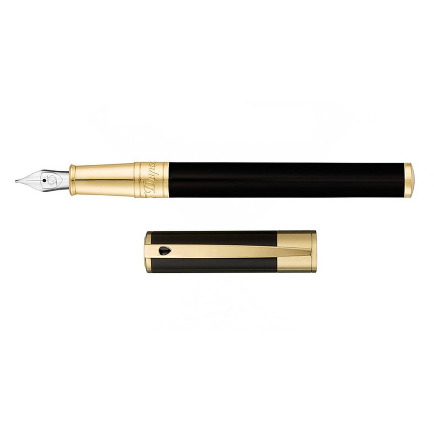 DUPONT - 260205 - S.T.   D-Initial Fountain Pen Black/Gold
