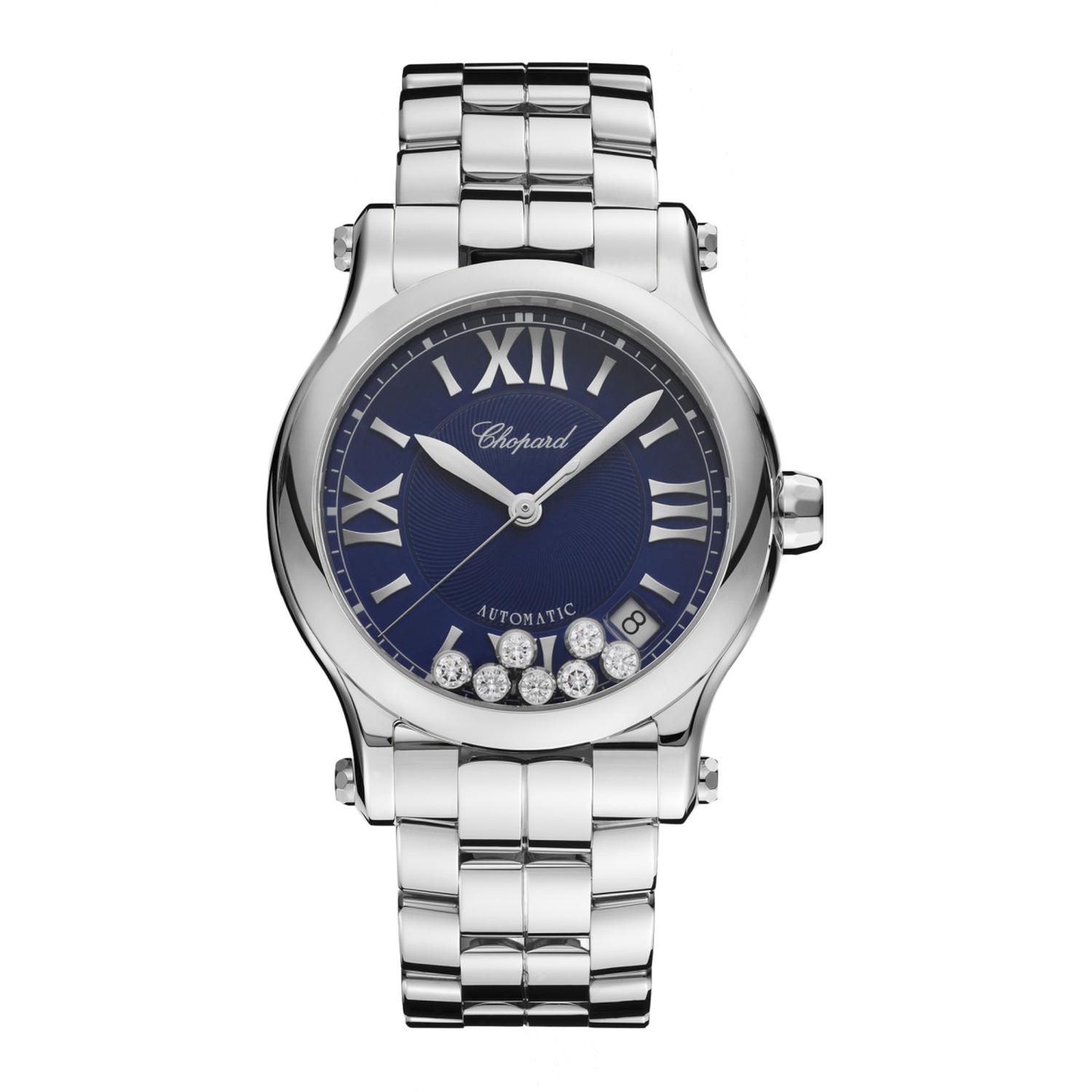 CHOPARD - 278559-3009 - HAPPY SPORT 36 MM, AUTOMATIC, STAINLESS STEEL, DIAMONDS