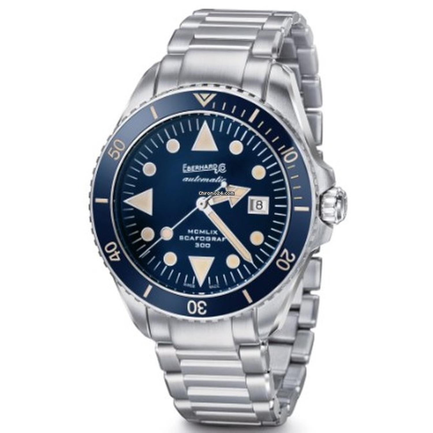 EBERHARD - 41034.VSCAD.08 - Men's - 41034.VSCAD.08 - Eberhard & Co. EBERHARD SCAFOGRAF 300 41034.VS CAD double steel and silicone strap