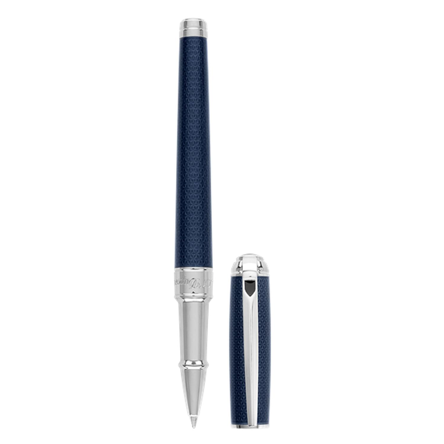 DUPONT - 412104M - ST Line D Blue Guilloche & Palladium Rollerball Pen