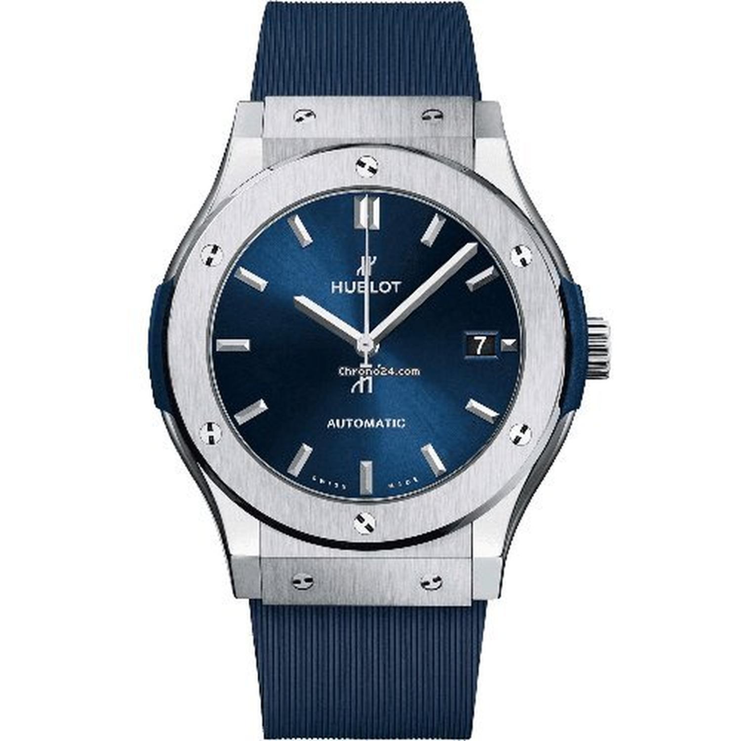 HUBLOT - 511.NX.7170.RX -  Classic Fusion Titanium Blue 45mm