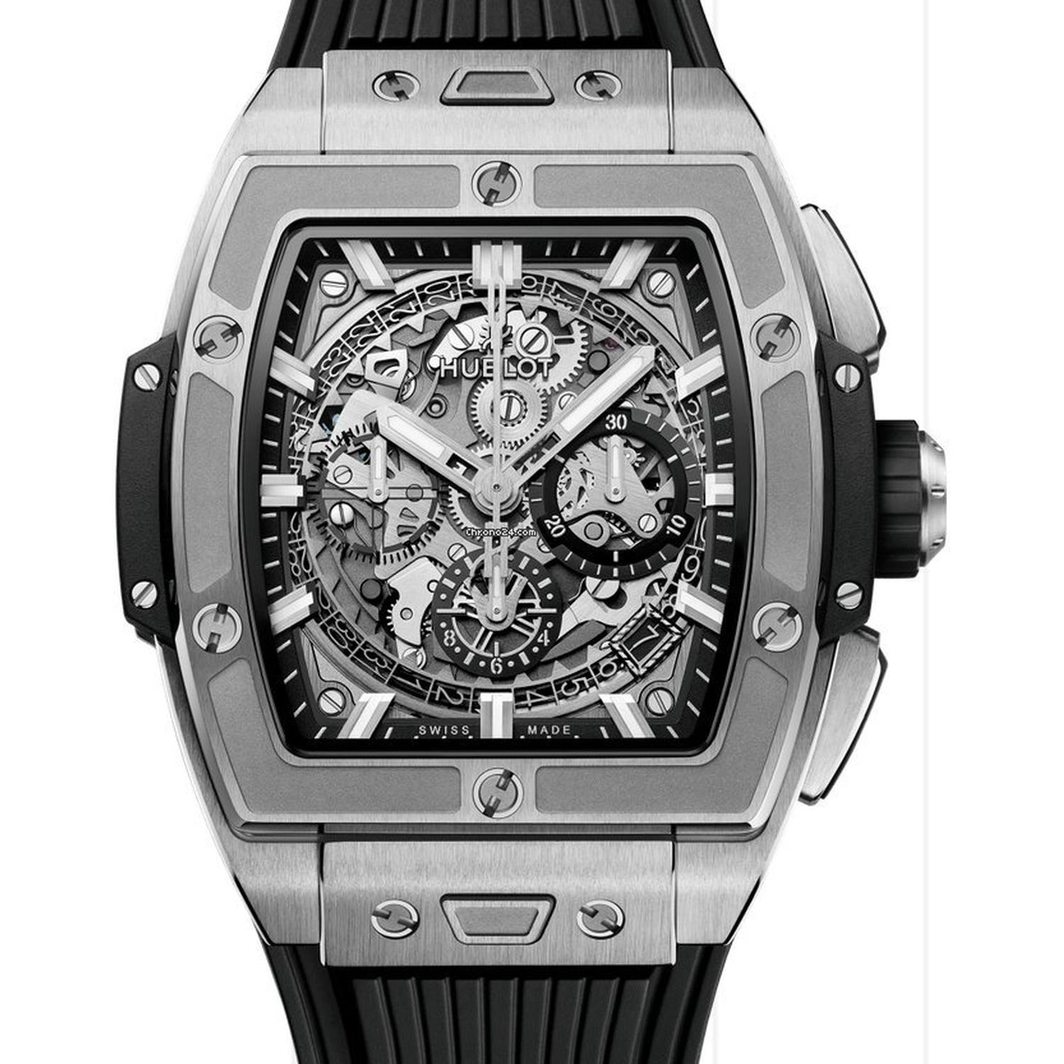 HUBLOT - 642.NX.0170.RX -  Spirit of Big Bang Titanium Black Skeleton Chronograph 42MM Rubber