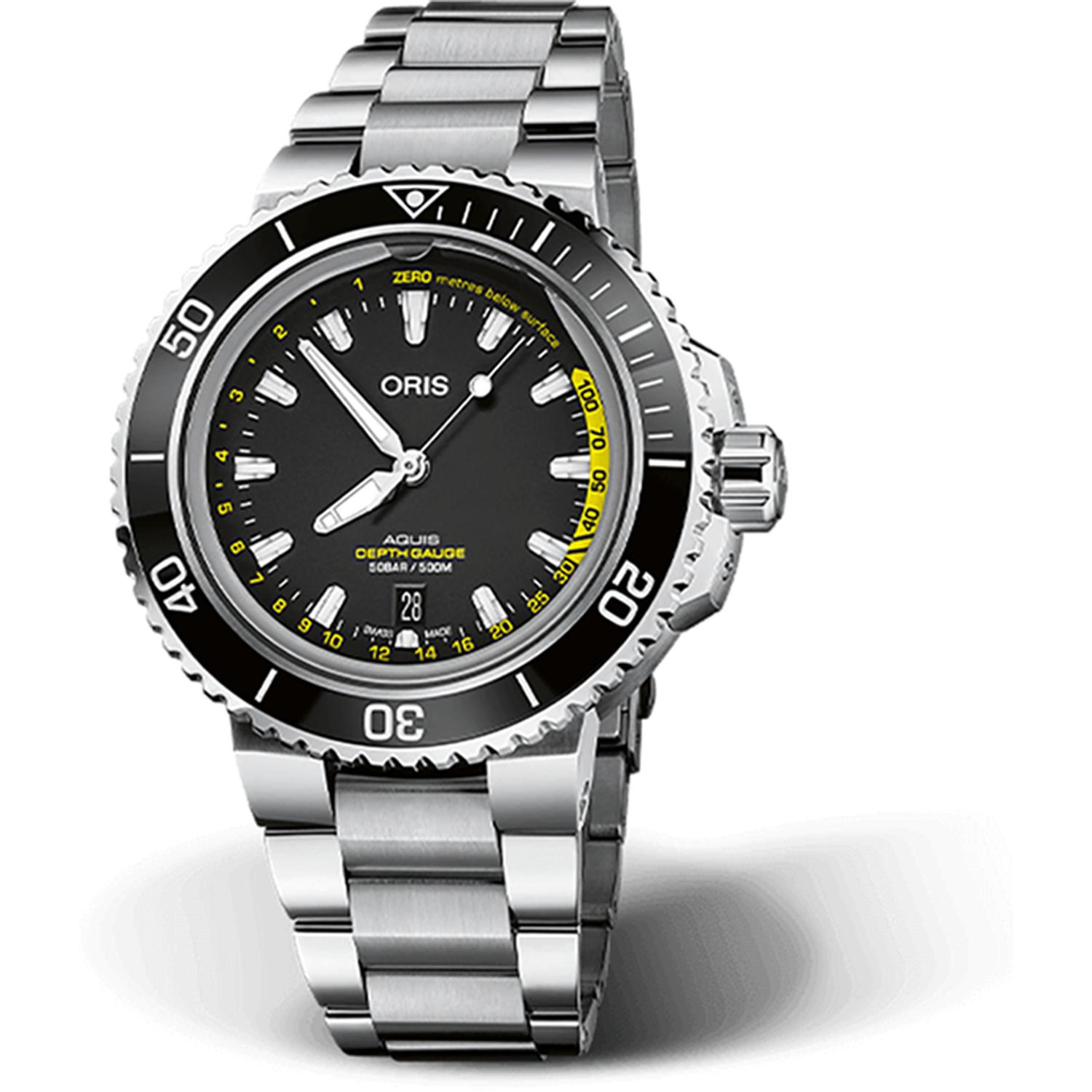 ORIS - 73377554154-SETMB - Aquis Depth Gauge 43.5 mm ref. 	01 733 7755 4154-Set MB