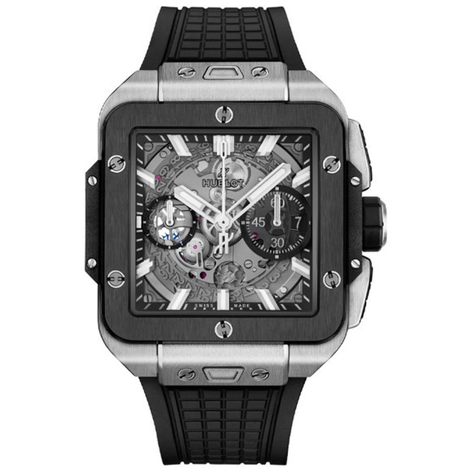 HUBLOT - square bang unico titanium ceramic 42 mm
