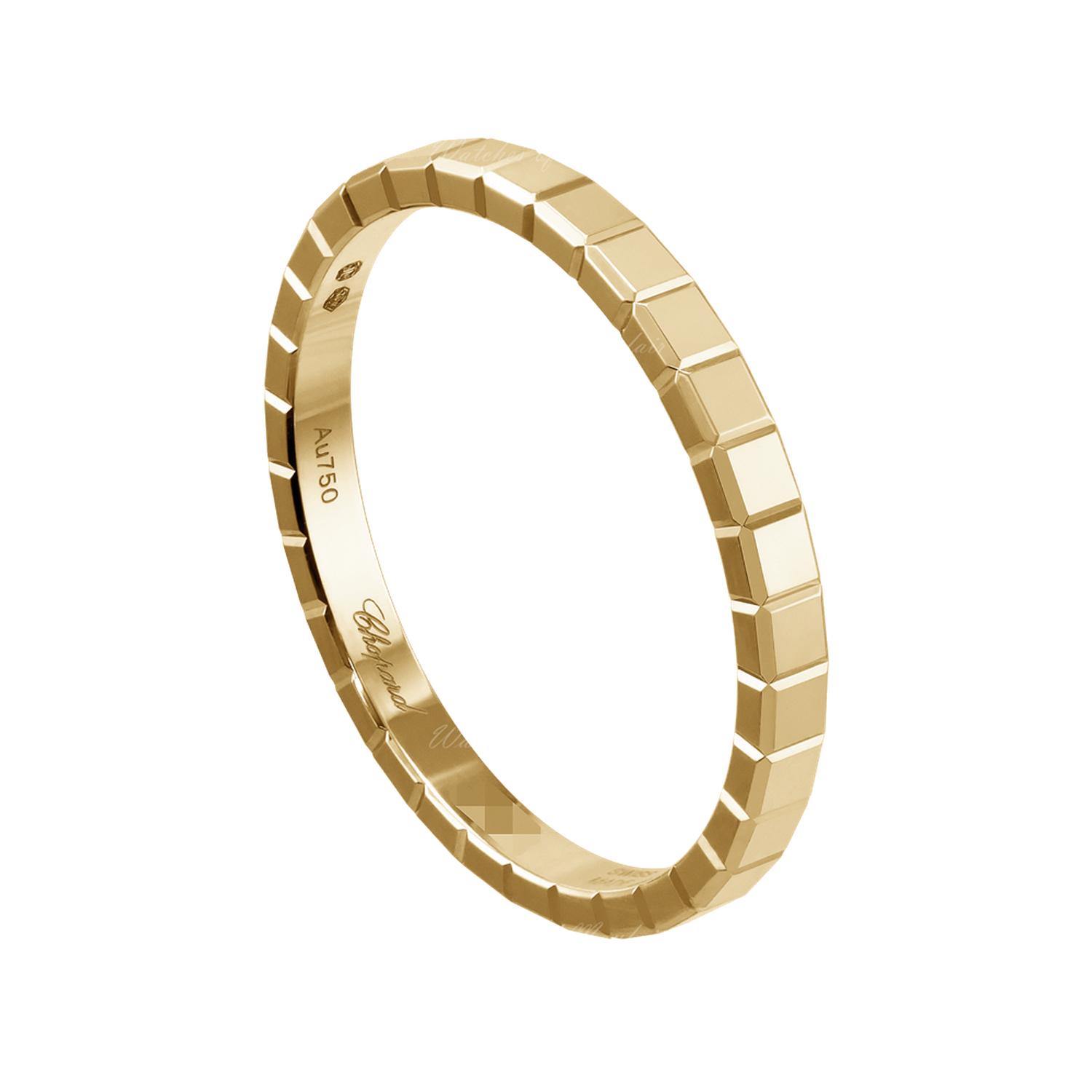CHOPARD - 827702-0195 - Ice Cube Yellow Gold Ring Size 49 827702-0195
