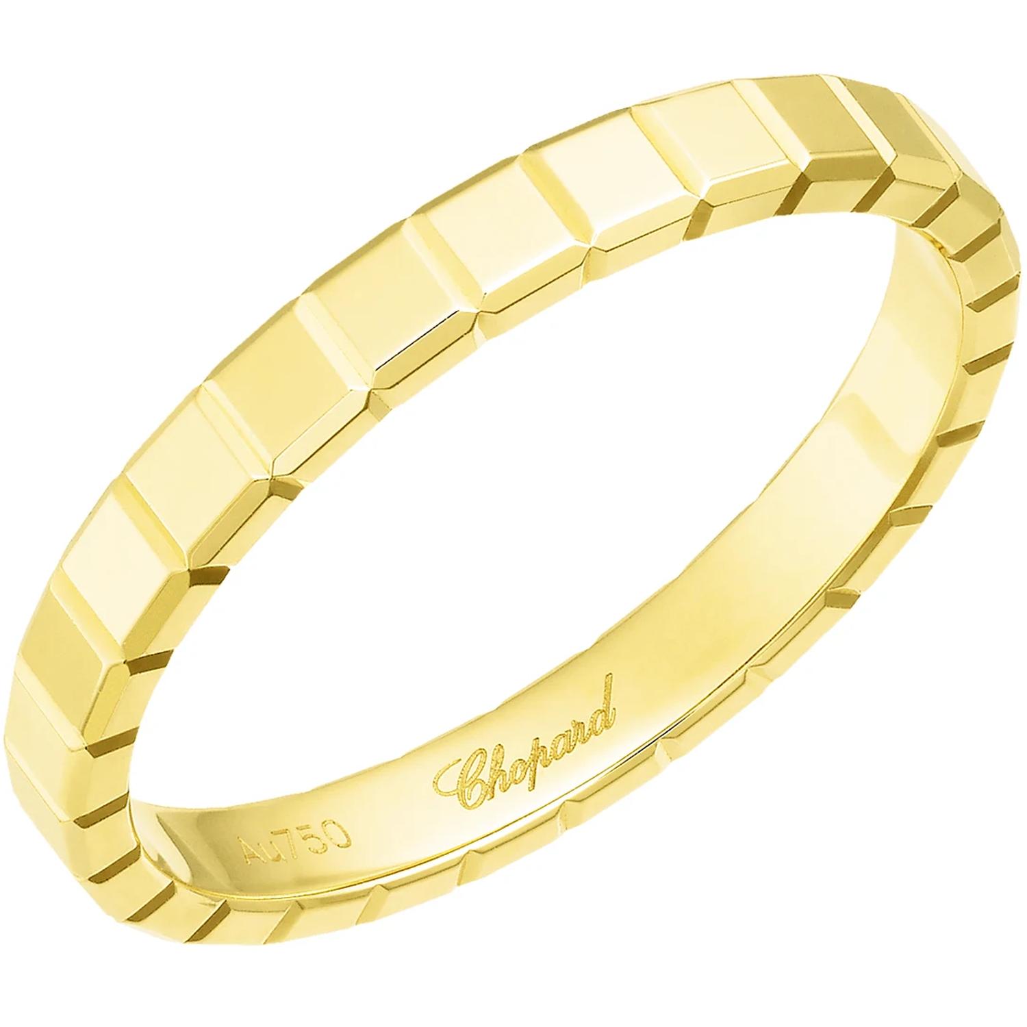 CHOPARD - 827702-0207 - Ice Cube Yellow Gold Ring Size 61 827702-0207