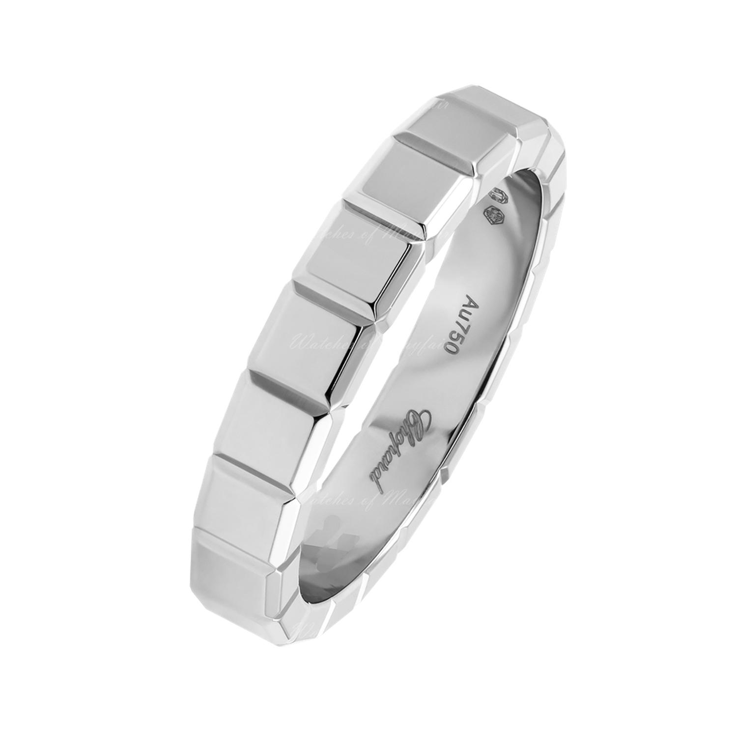 CHOPARD - 829834-1010 - Ice Cube Rock White Gold Ring Size 53 829834-1010