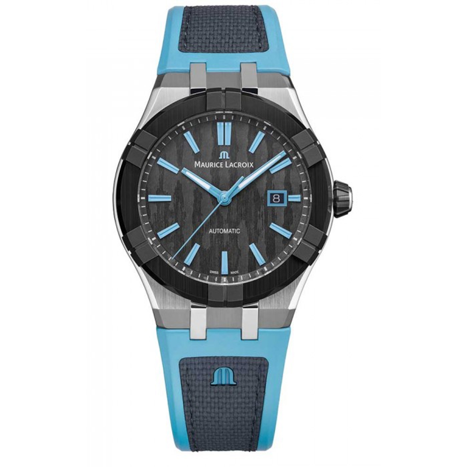 MAURICE LACROIX - AC6008-SSL40-331-4 - AIKONIC Automatic 43 mm Black & Turquoise