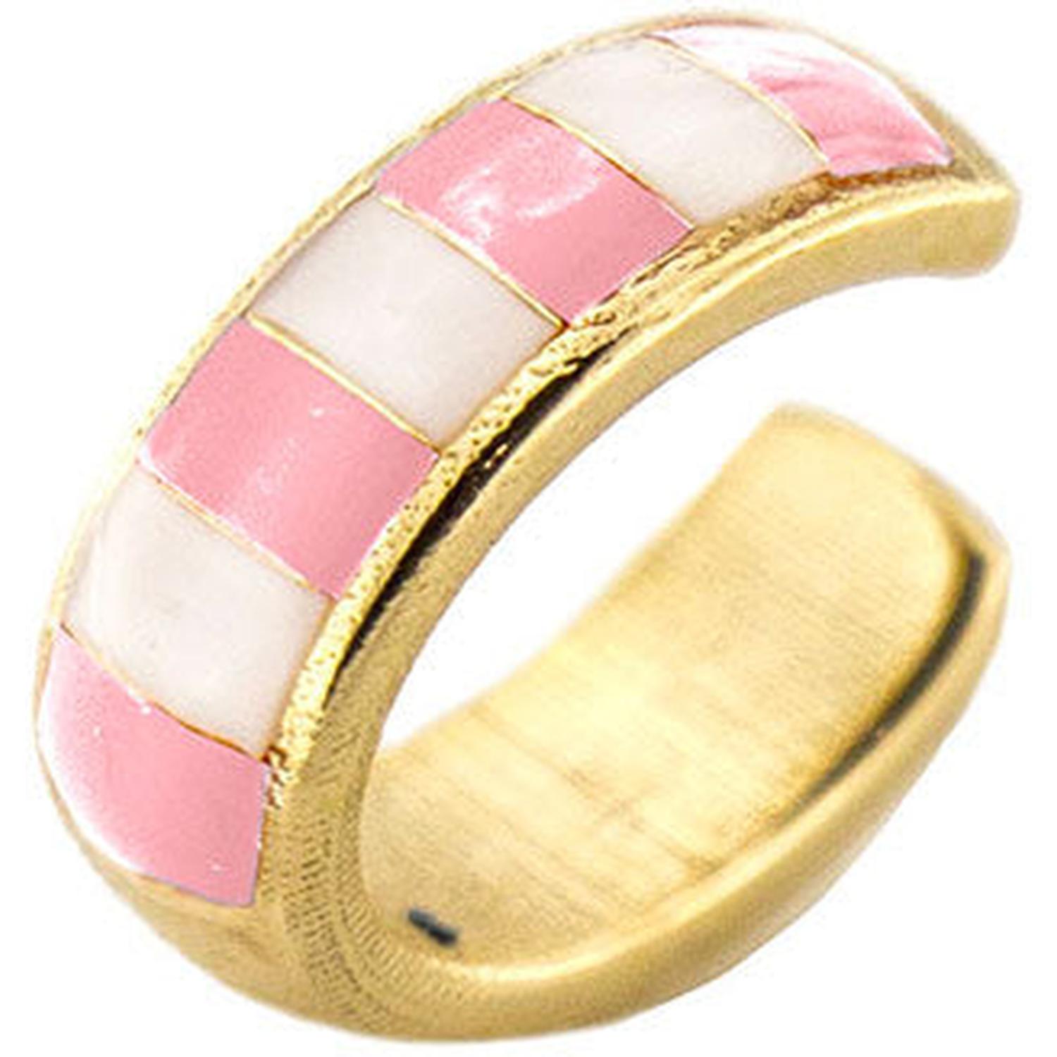 Rue Des Mille - Donna - AEEARR - Earcuff - Smalto righe rosa