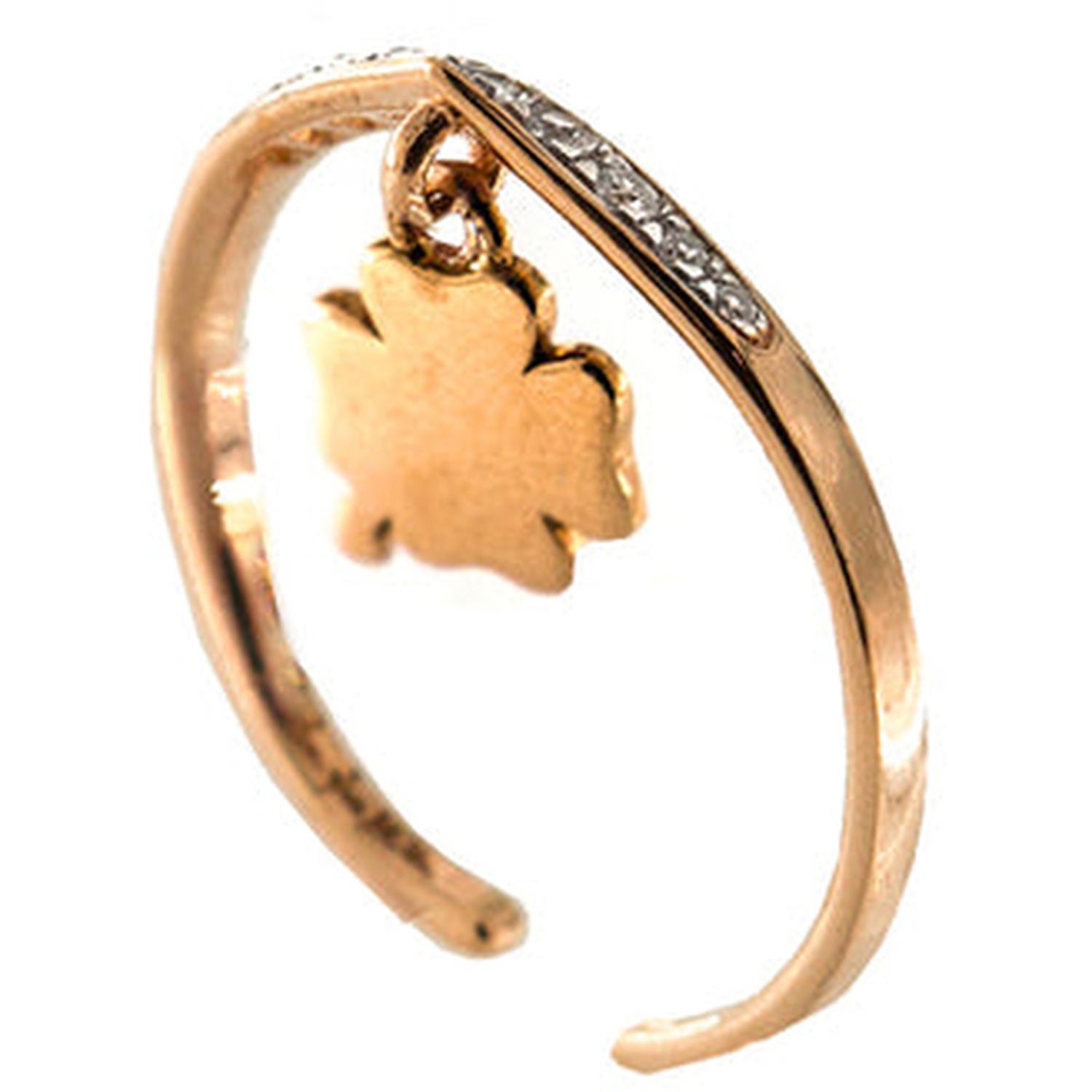 Rue Des Mille - ANGBM1QUAD - ANELLO RIGIDO ZIRCONI - QUADRIFOGLIO