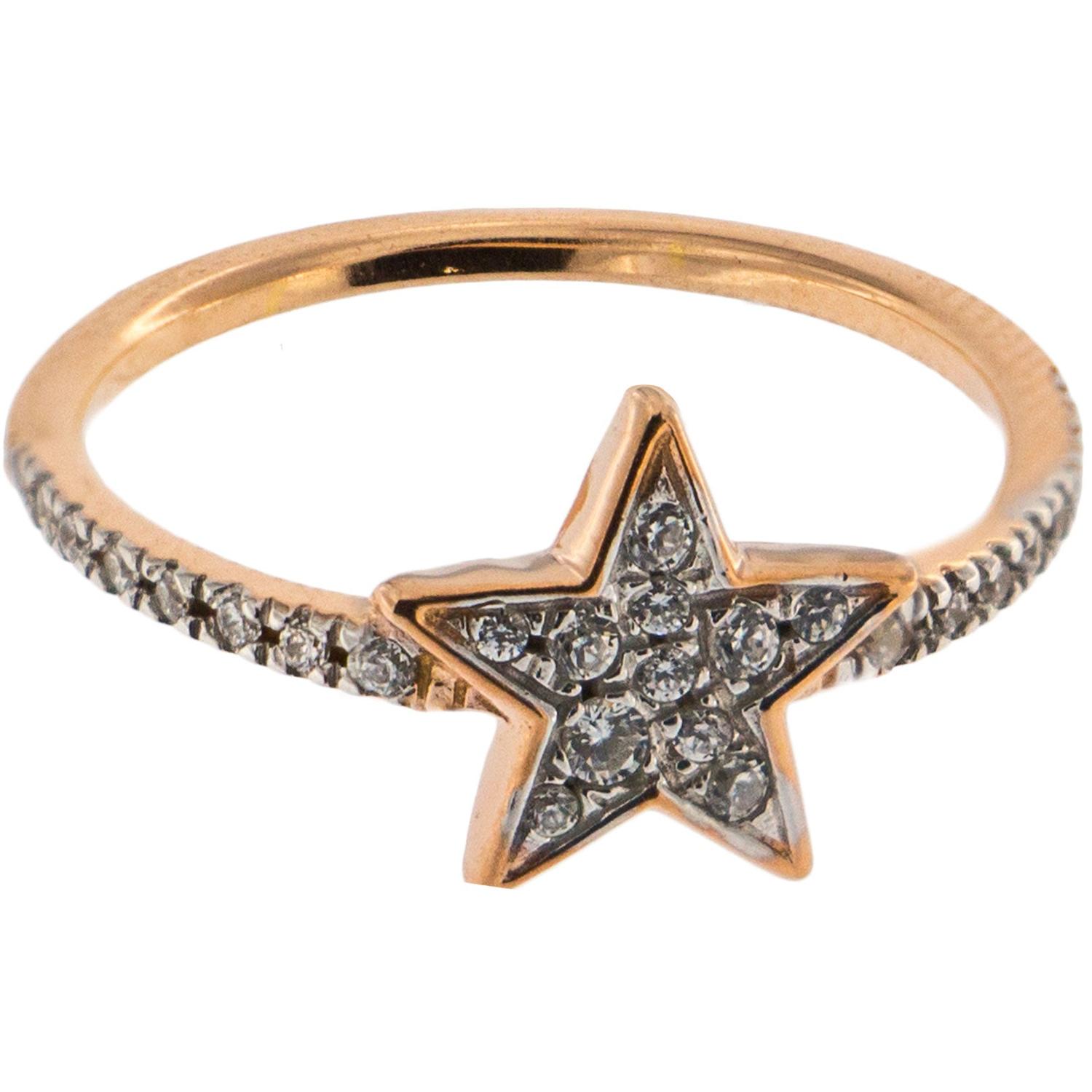 Rue Des Mille - ANZ004STE - ANZ004STE - White Zircon Star Ring