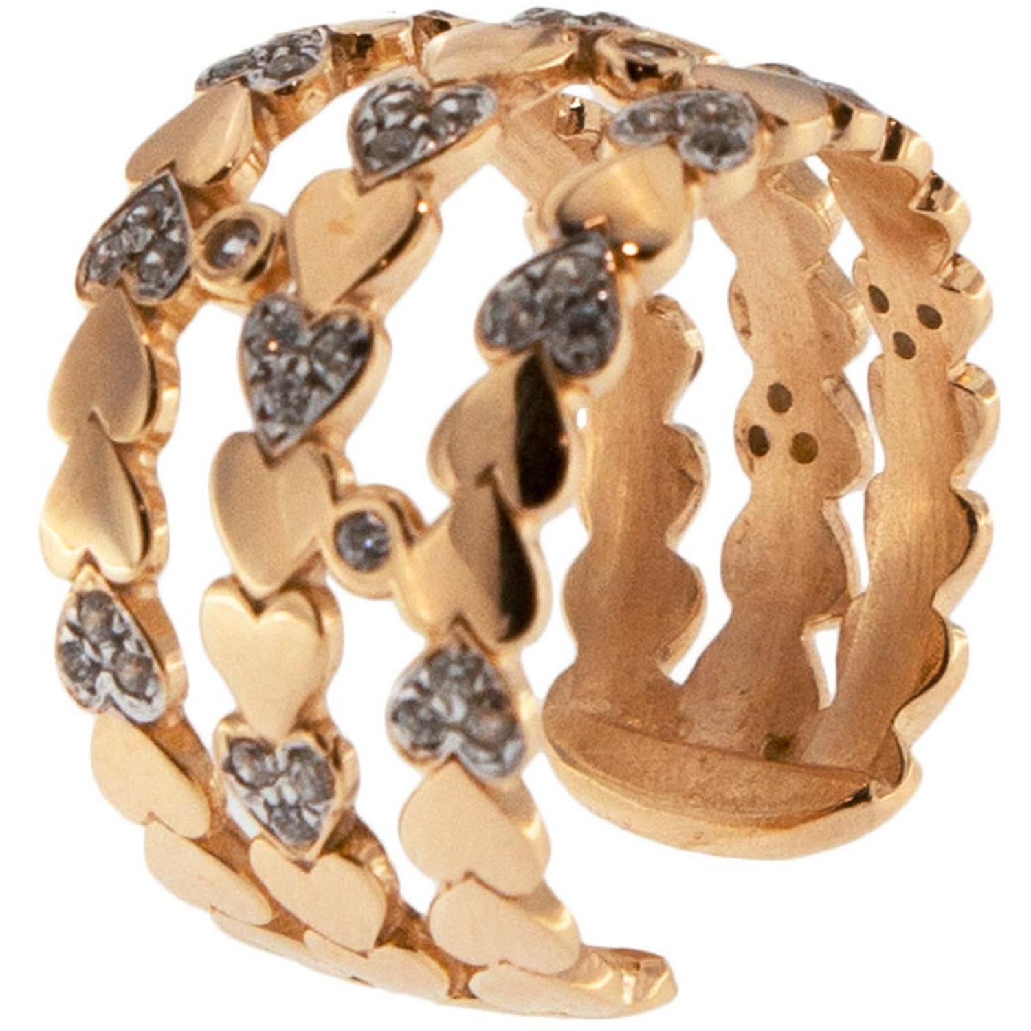 Rue Des Mille - ANZ0063FCUO - ANZ0063FCUO - 3-Thread Ring with Alternating Hearts
