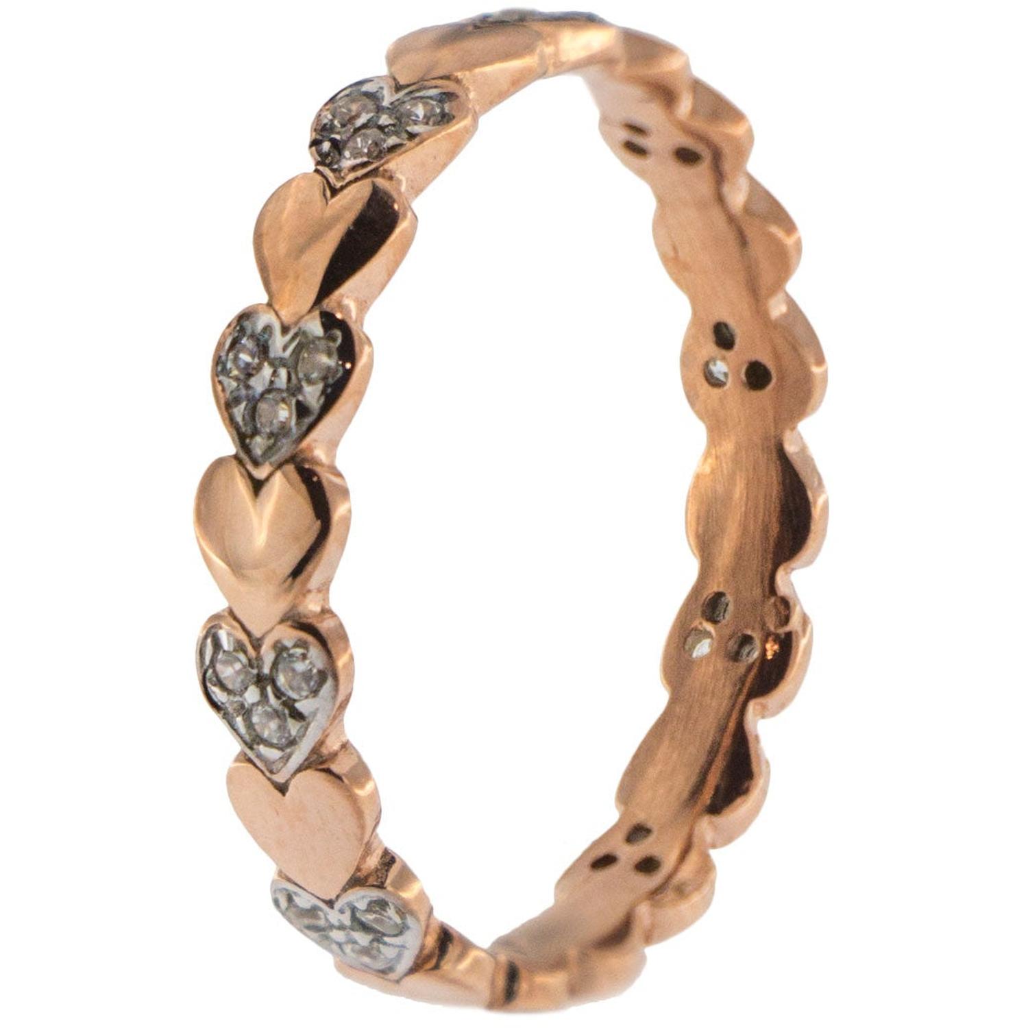 Rue Des Mille - Donna - ANZ006CUO - Anello 1 Filo Cuori Alternati