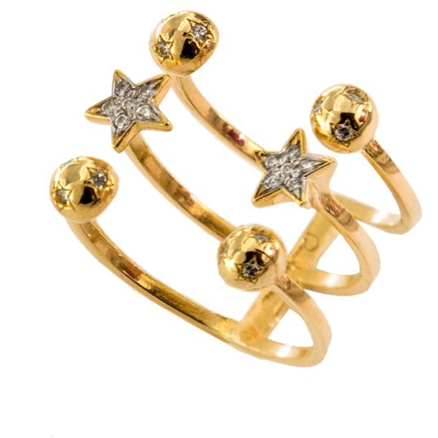 Rue Des Mille - ANZ012M2AU - ANZ012M2AU - Sphere and Star Ring - STARBALL