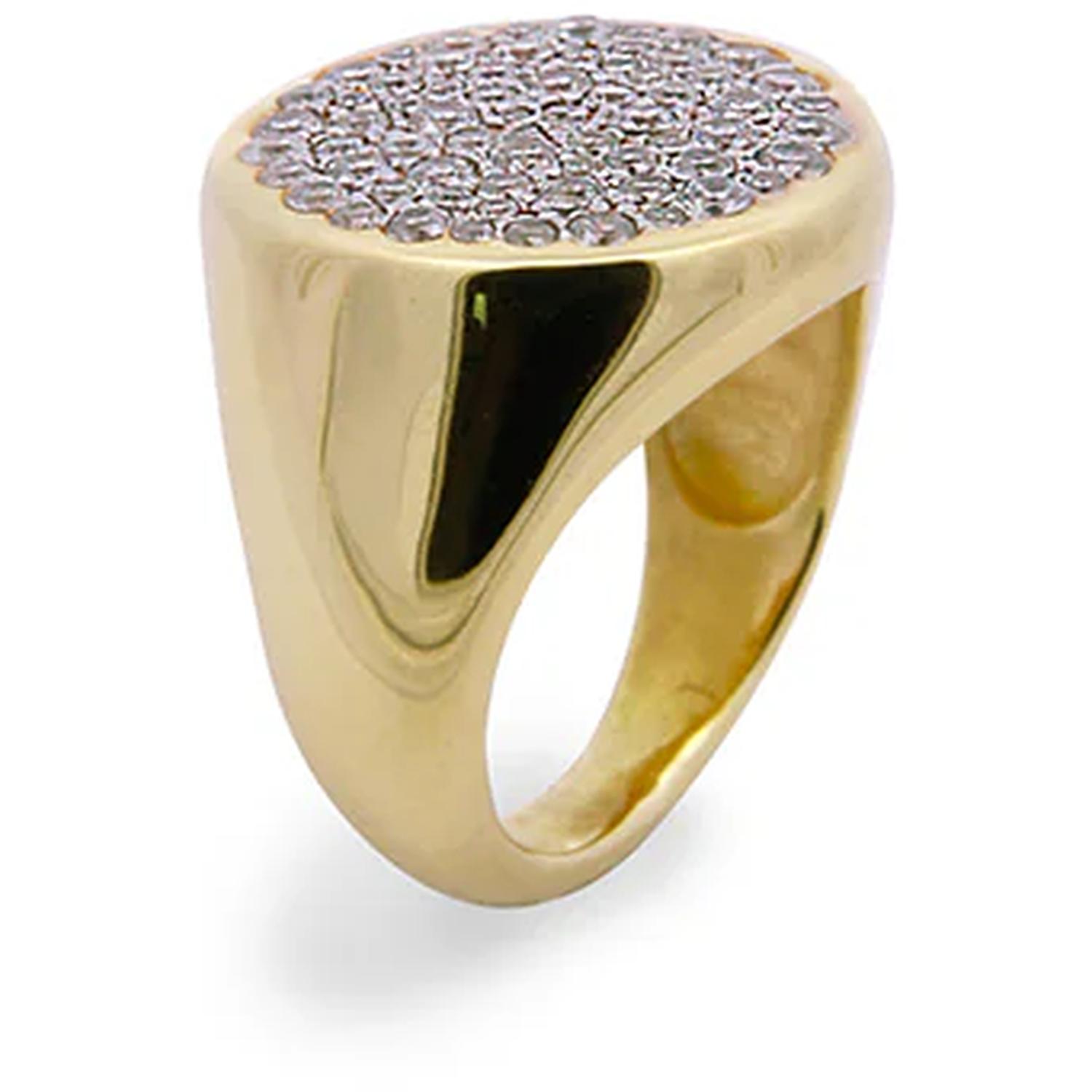 Rue Des Mille - ANZ014M3RH - Pavé shield ring